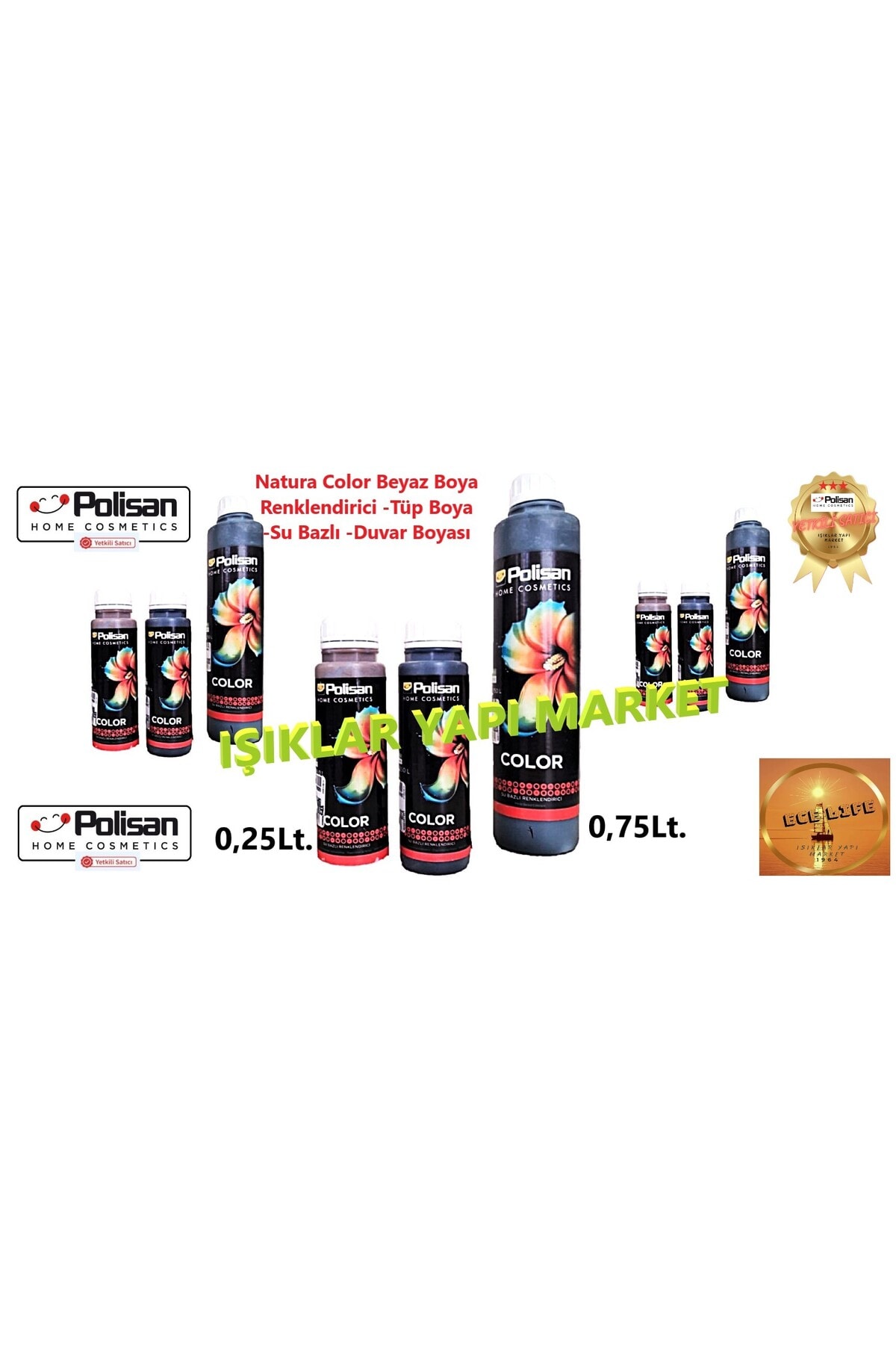 POLİSAN Natura Color -su Bazlı -duvar Boyası -tüp Boya -0,25lt. (BEYAZ BOYA RENKLENDİRİR)