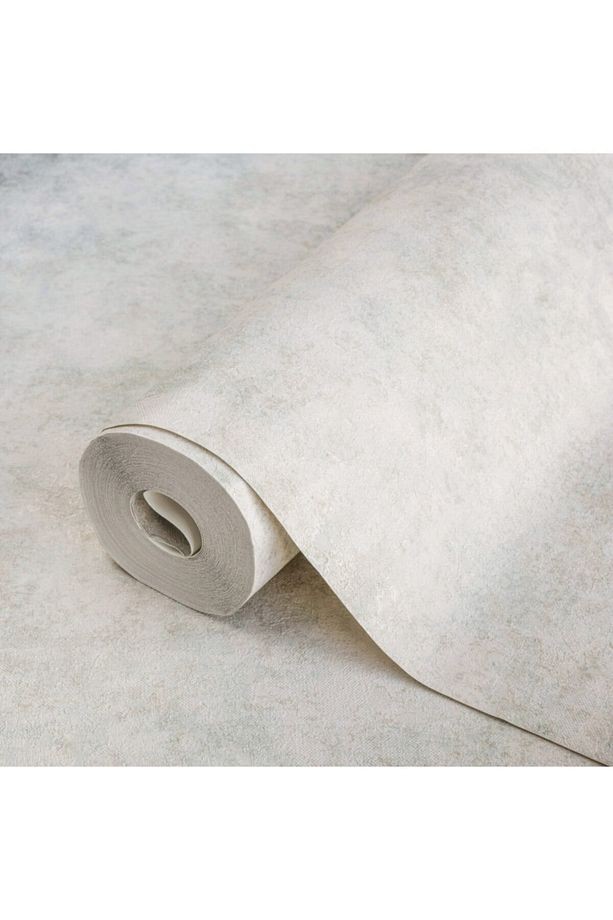 3710 Serıe | Abstract Plaın Fabrıc Textured Duvar Kağıdı (3710-2 : Gri, Açık)