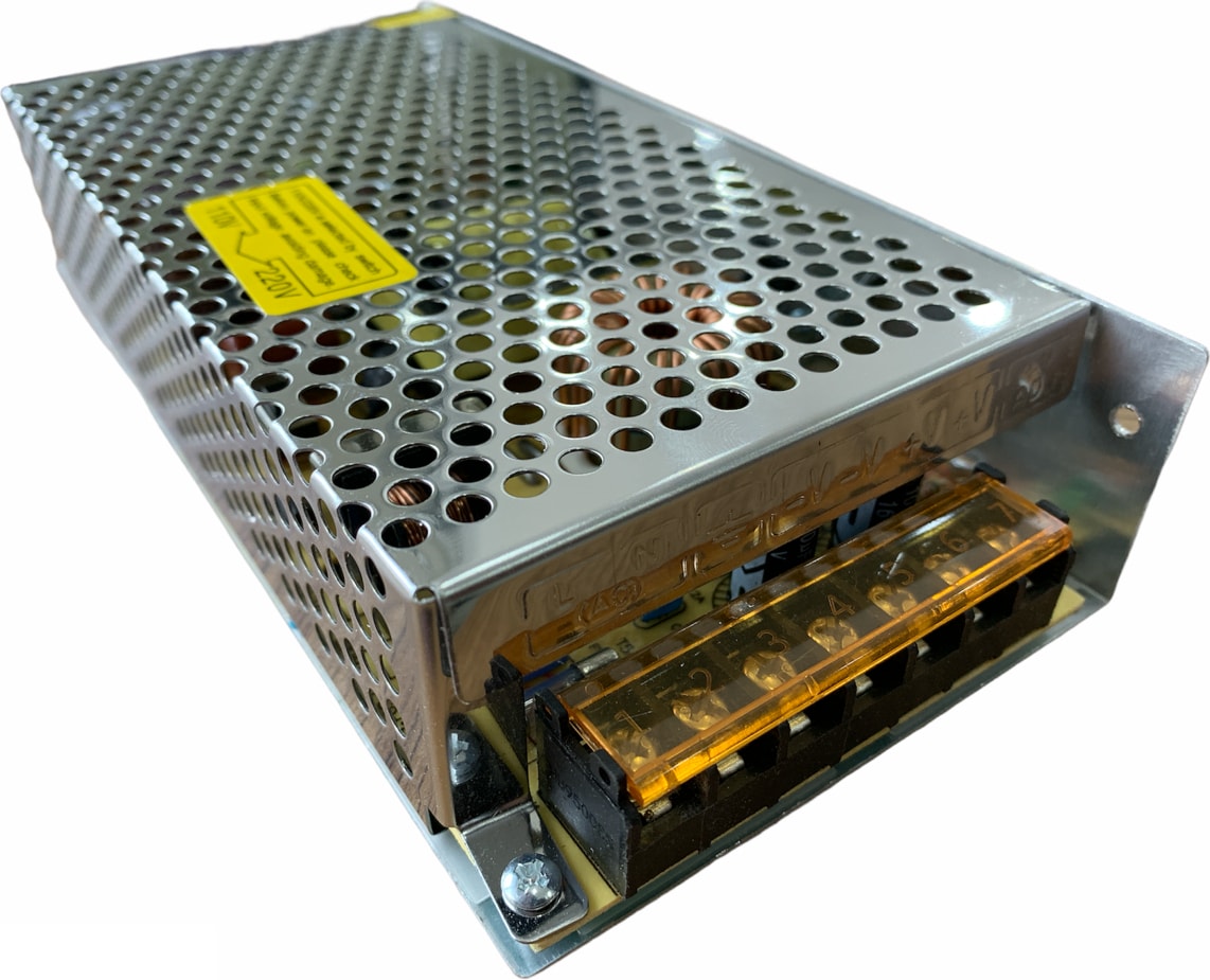 24V 10A Metal Smps Adaptörü 24 Volt 10 Amper LED Motor Pompa Adaptörü Trafo Tırafo Kalın Kasa Sac Delikli Hava Soğutmalı