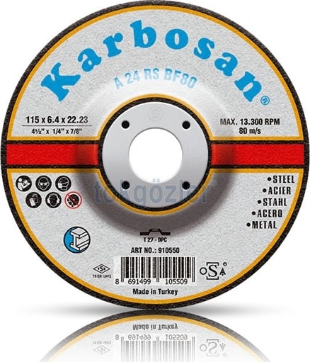 KARBOSAN Nk Taşlama Taşı ( Bombeli )115X6.4X22