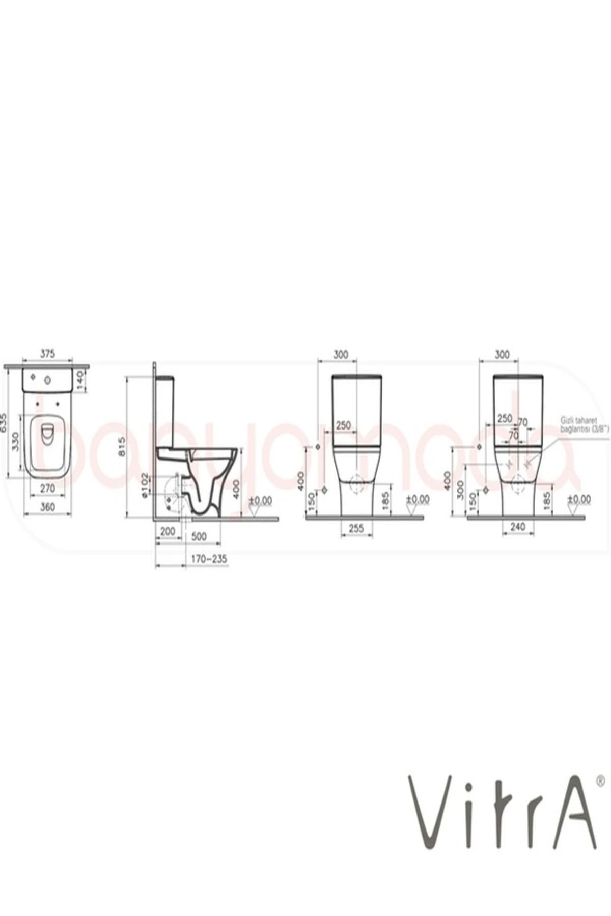 VİTRA ZENTRUM S SOMOOTHFLUSH ASMA KLOZET