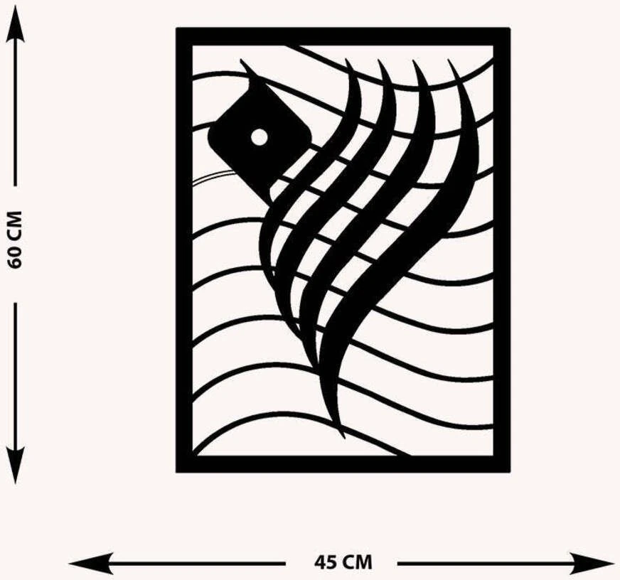 -Allah Islami Metal Tablo - Islami Ev Dekorasyonu - Dini Duvar Tabloları - 45 X 60 - Cm - Sıyah-Islm-104