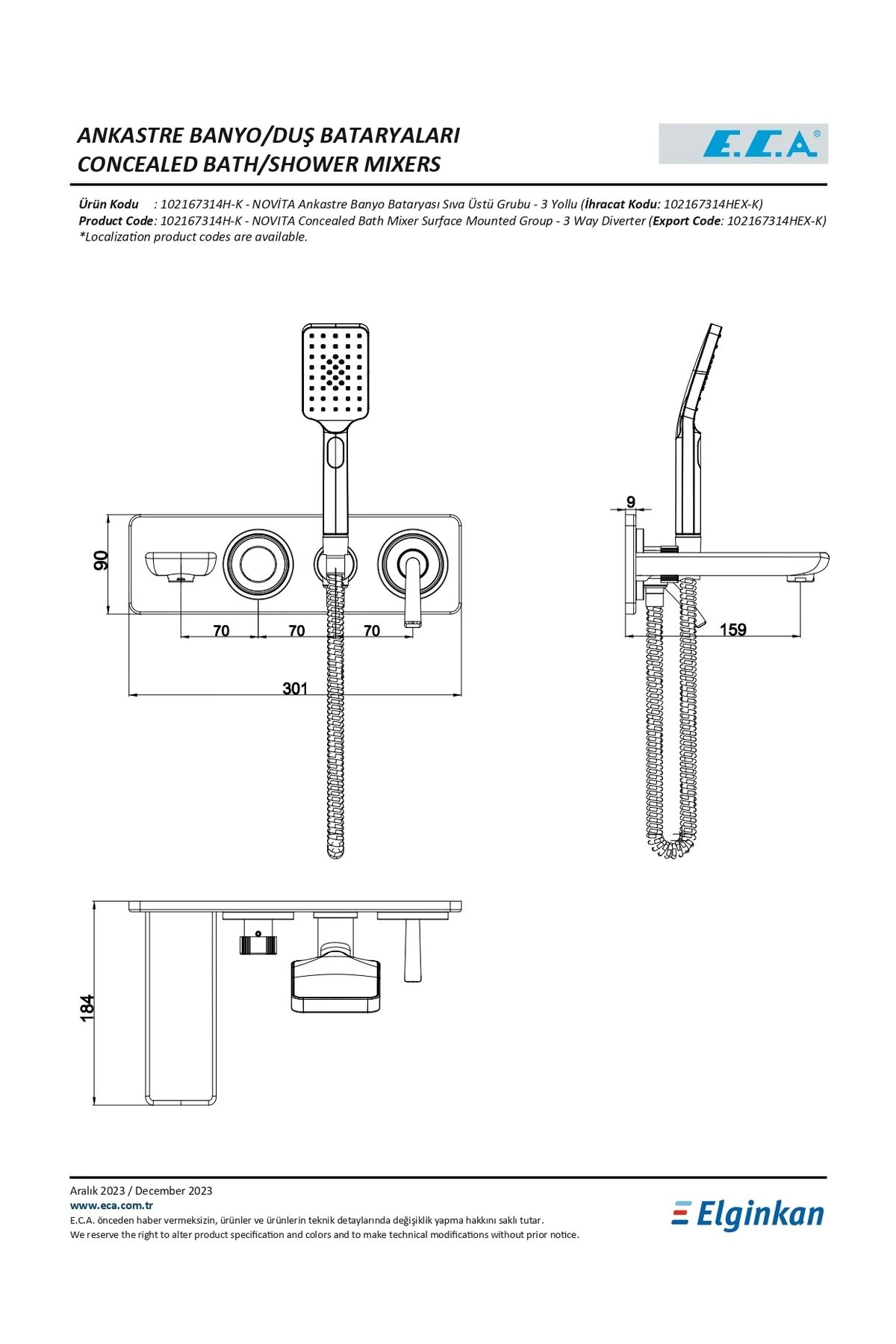 Novita Ankastre Banyo Bataryası 102167314h-K