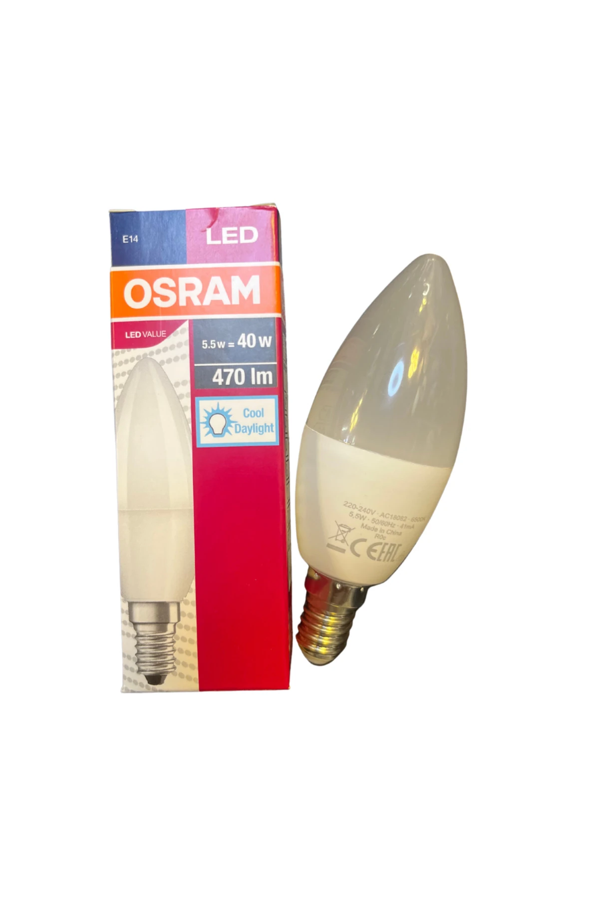 5.5W Led Ampul E14 Duy Beyaz Işık - 10’lu Paket