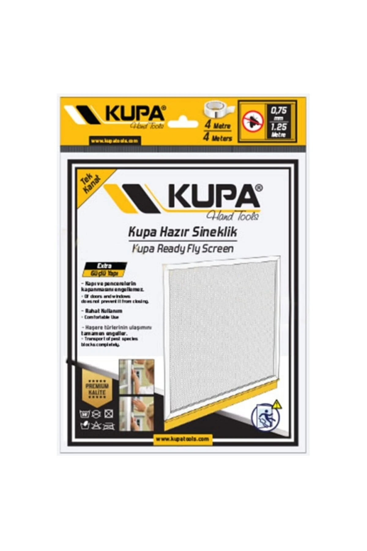 Comfortkupa Hazır Sineklik Kapı Pencere Sinekliği Sivrisinek Böcek Kovucu 0,75 M X 1,25 M