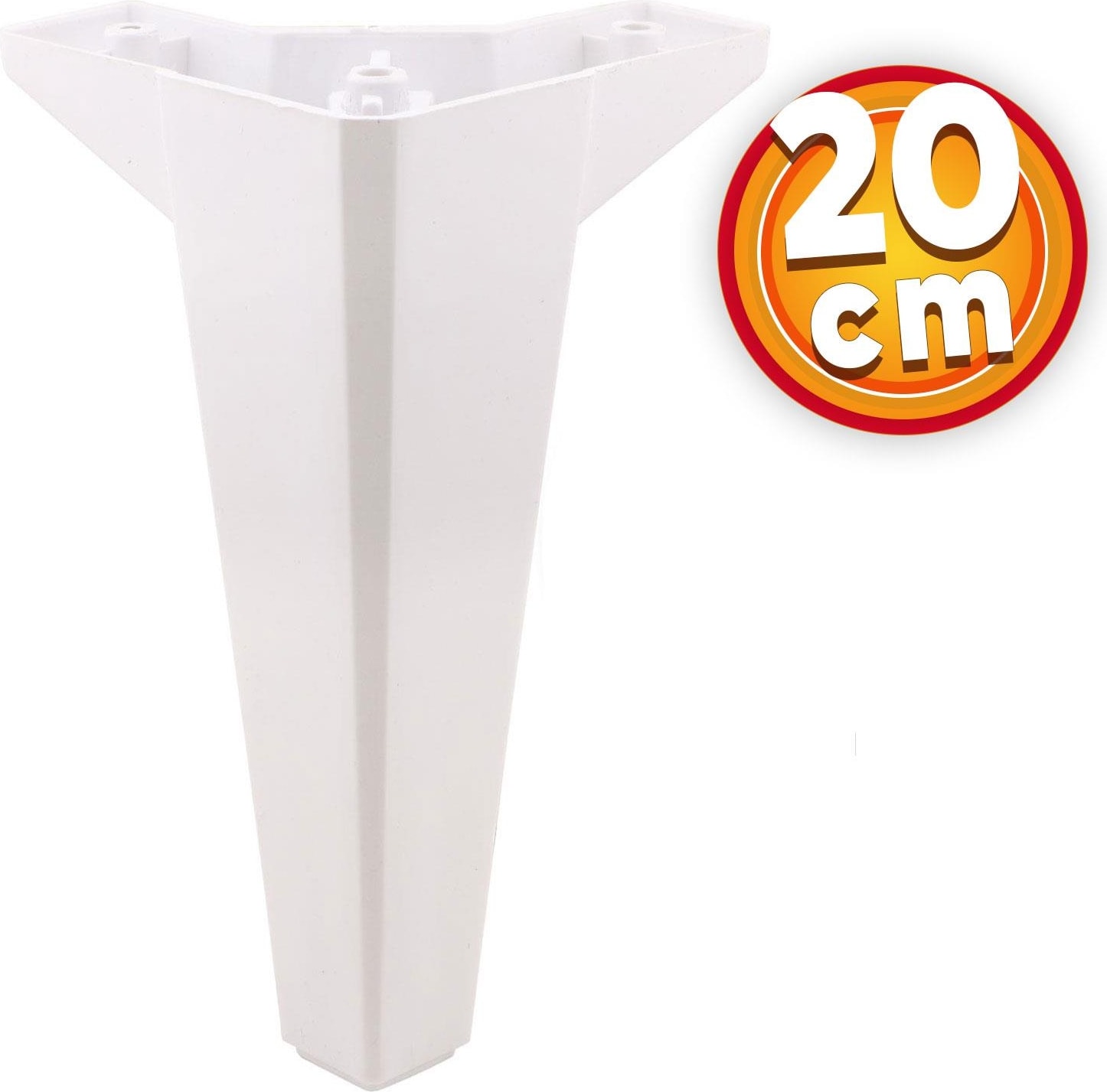 Mobilya Kanepe Sehpa Tv Ünitesi Koltuk Ayağı 20 cm Beyaz Baza Ayak 4 Adet