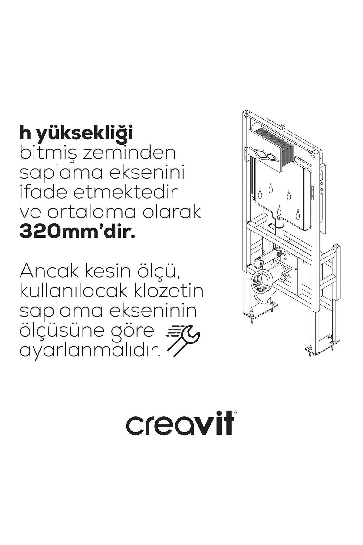 Gömme Rezervuar 3/6 Asma Klozet Duvar Önü Hızlı Montaj