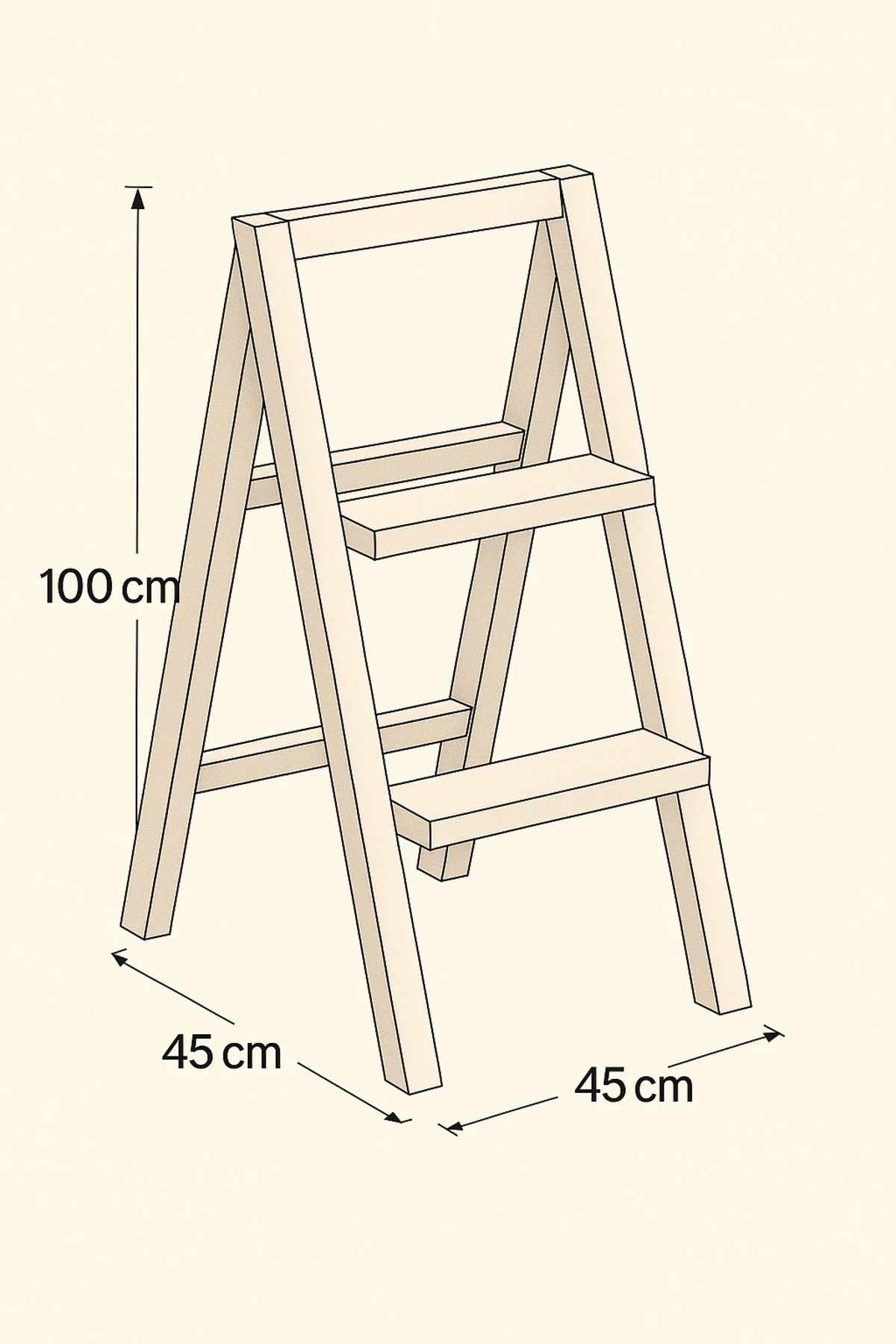 Ahşap Merdiven 100x45