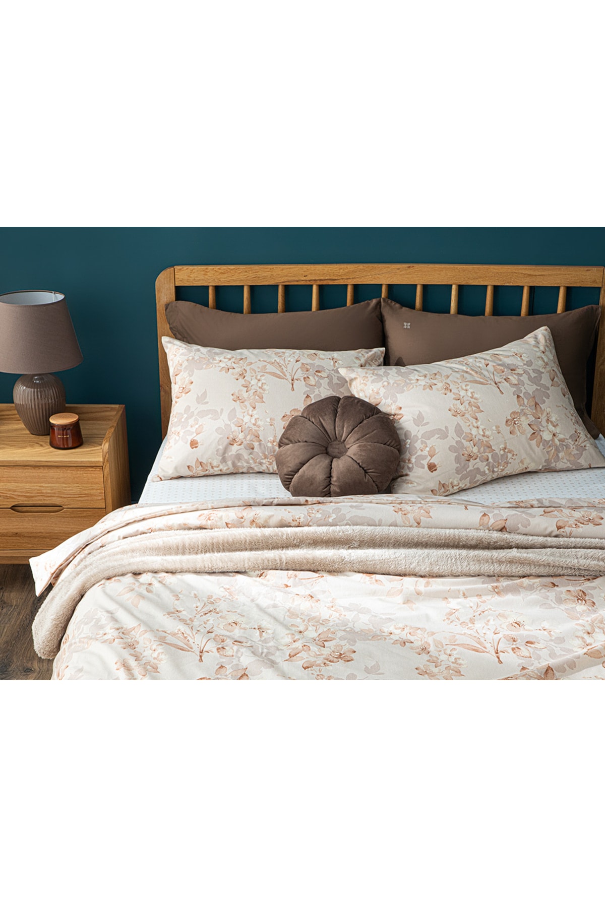 Pure Magnolia Kolay Ütülenir Tek Kişilik Nevresım Takımı 160x220 Cm Terracotta