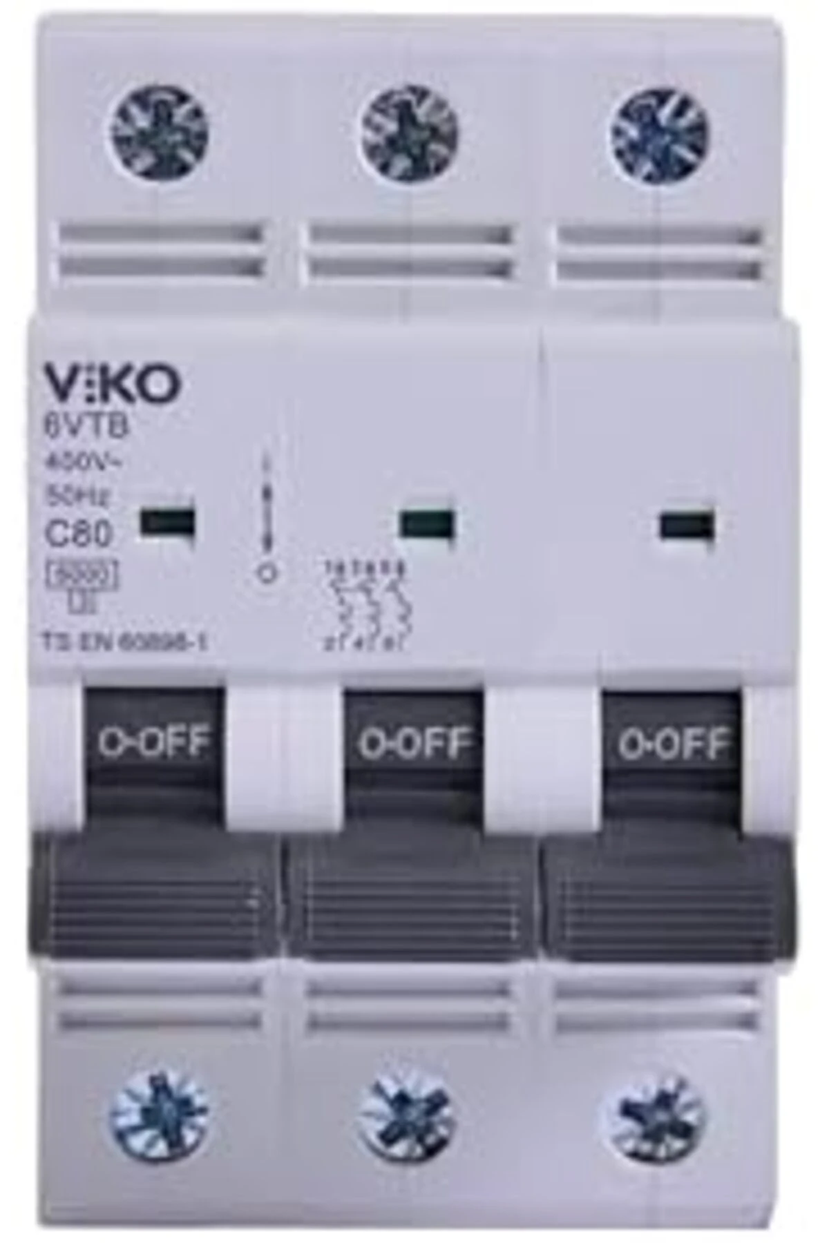 modaflux 6VTB-3C80 Otomatik Sigorta 6KA C Tipi 3 Kutup 80A polynova 395519