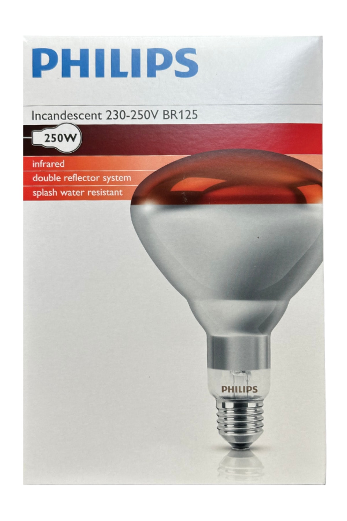 (1 Adet) 250W Kızılötesi (infrared) Hayvan Isıtma ve Fizik Tedavi Lambası (Kırmızı Işık)