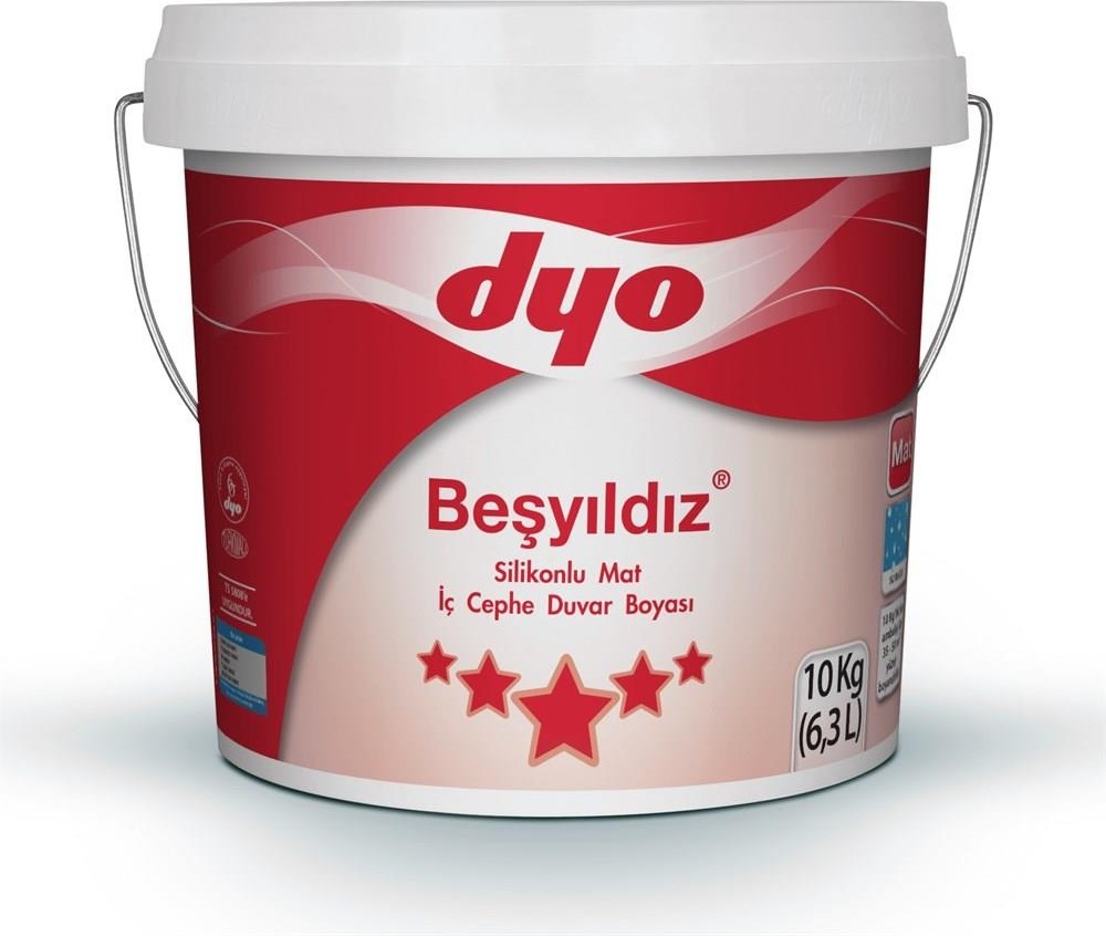 Beşyıldız Silikonlu Mat Iç Cephe Boyası 10 kg Buz Mavisi