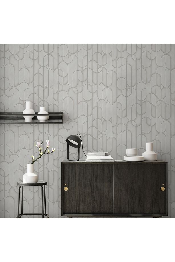 VERA 1514 Modern Geometrik Dairesel Desenli Duvar Kağıdı 16,5m2
