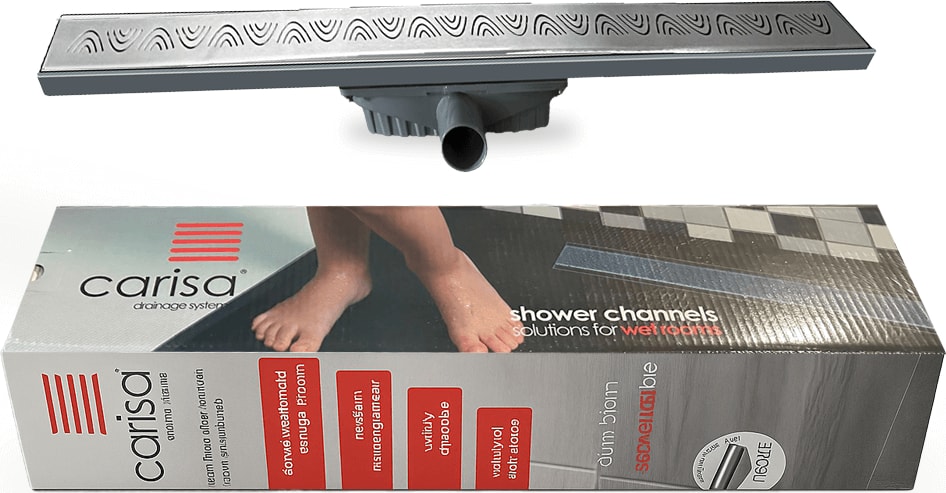 Banyo Paslanmaz Çelik Drenaj Kanalı Duş Su Gider Tahliye Izgarası Bumerang Model 80 cm