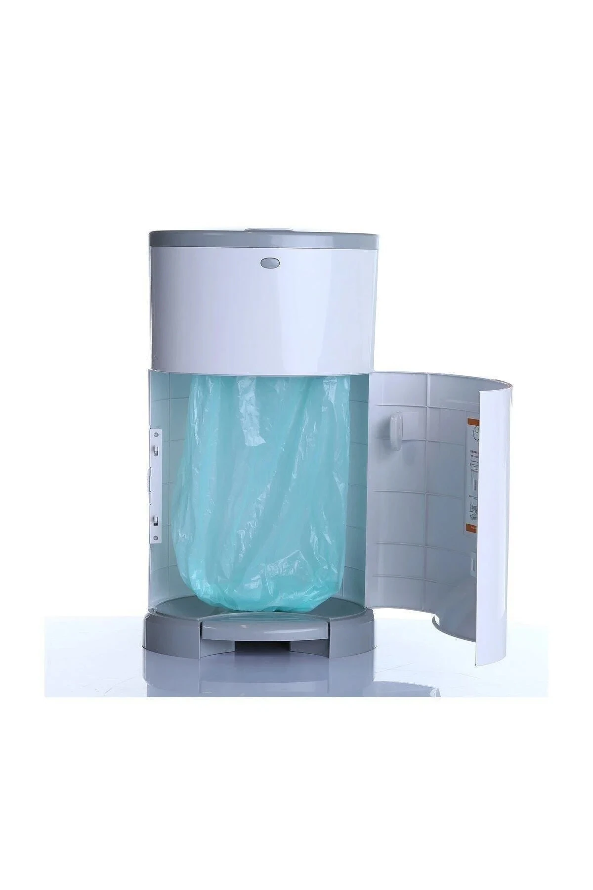 Beyaz Gri Kokusuz Bebek Bezi Çöp Kovası Sistemi