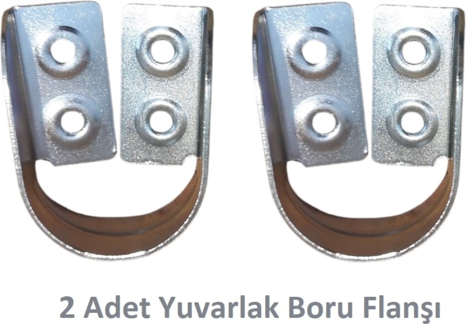 Gardrop Askı Borusu Flanşı 2'li Uzun