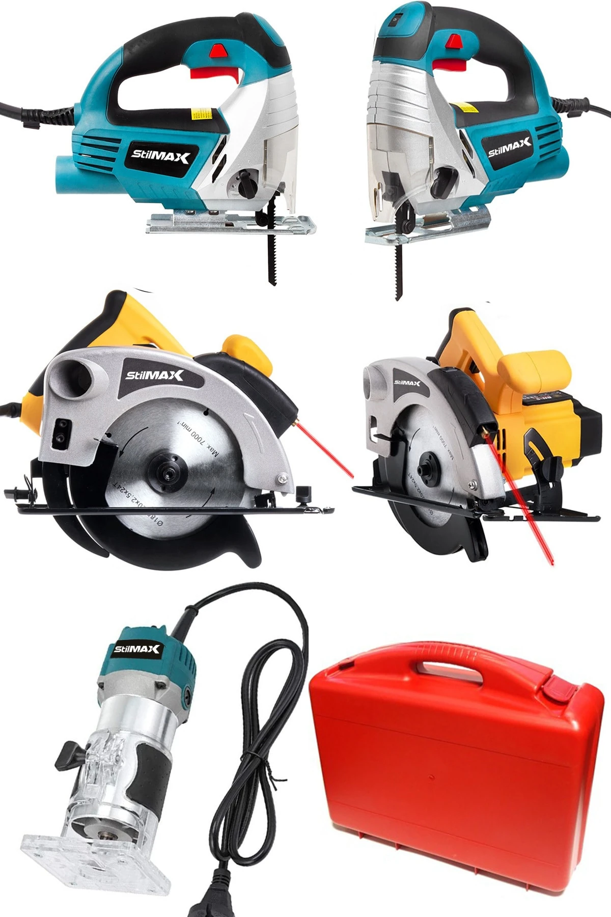 3'lü Usta Marangoz Makine Seti Freze Formika + Ahşap Kesme Daire Testere + Ahşap Kesme Dekupaj Mak