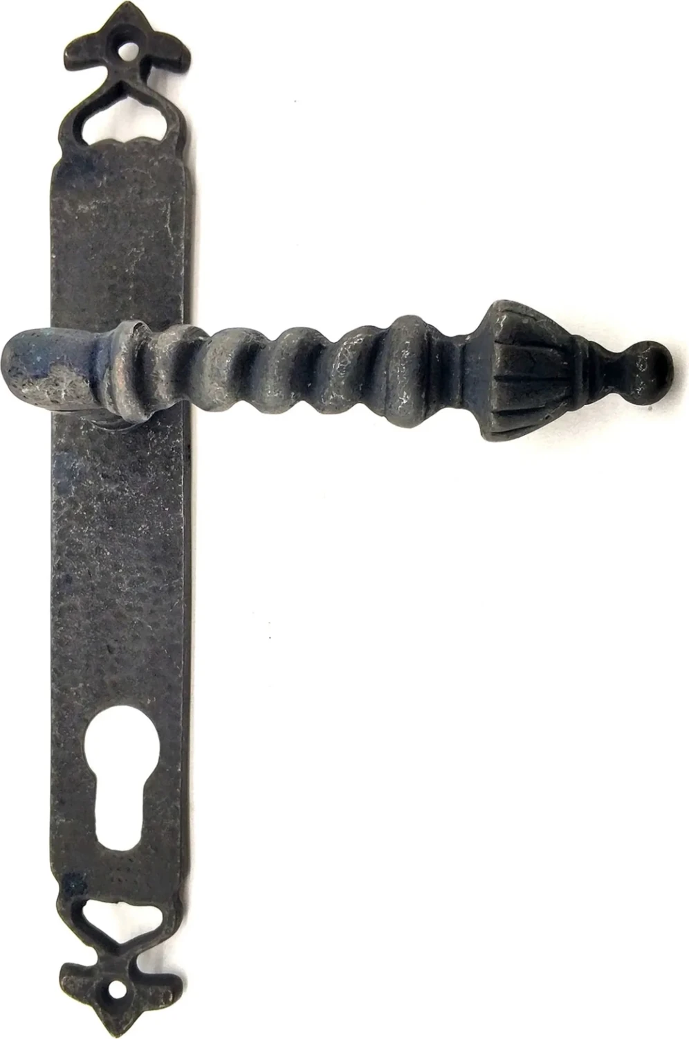 Antika Tarz Dekoratif Pirinç Burma Oda Kapı Kolu - 247X35 Mm, Oksit