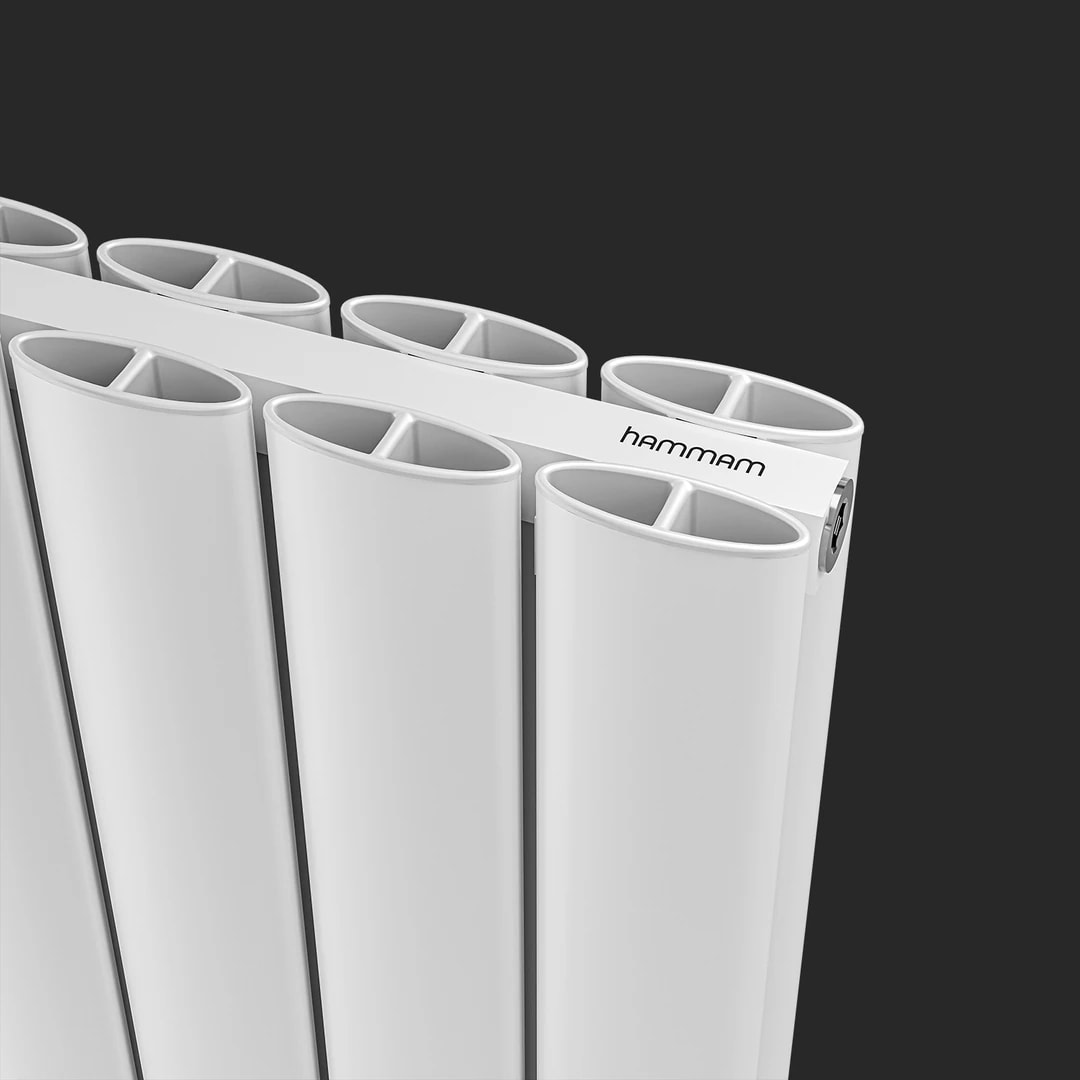 1600X475MM Lilac Dikey Beyaz Alüminyum Radyatör Dekoratif Tasarım