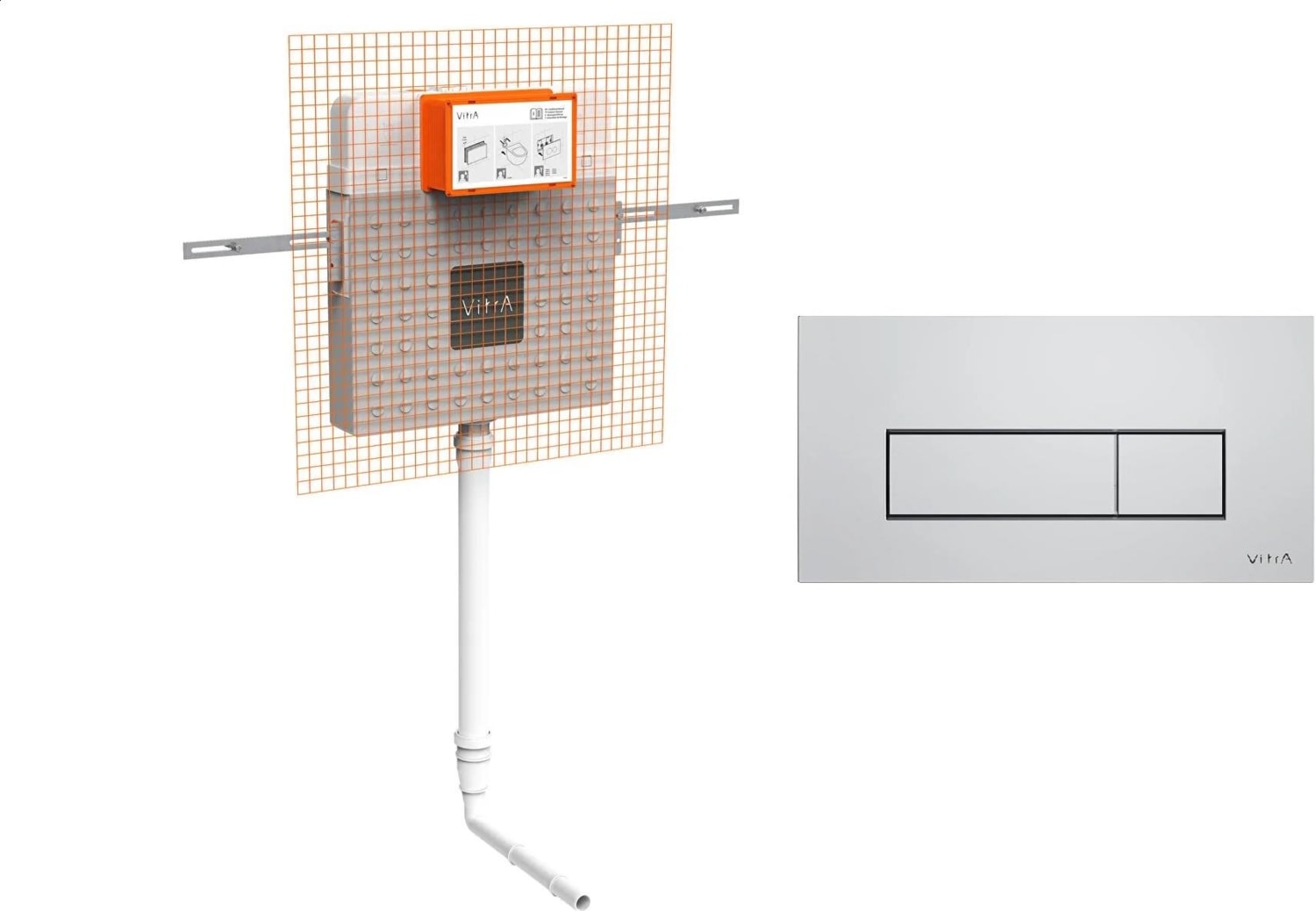 V-Fix Gömme Set 8cm Helataşı (768-1700-01+740-2380) 800-2029 V-Fix 8 cm Set