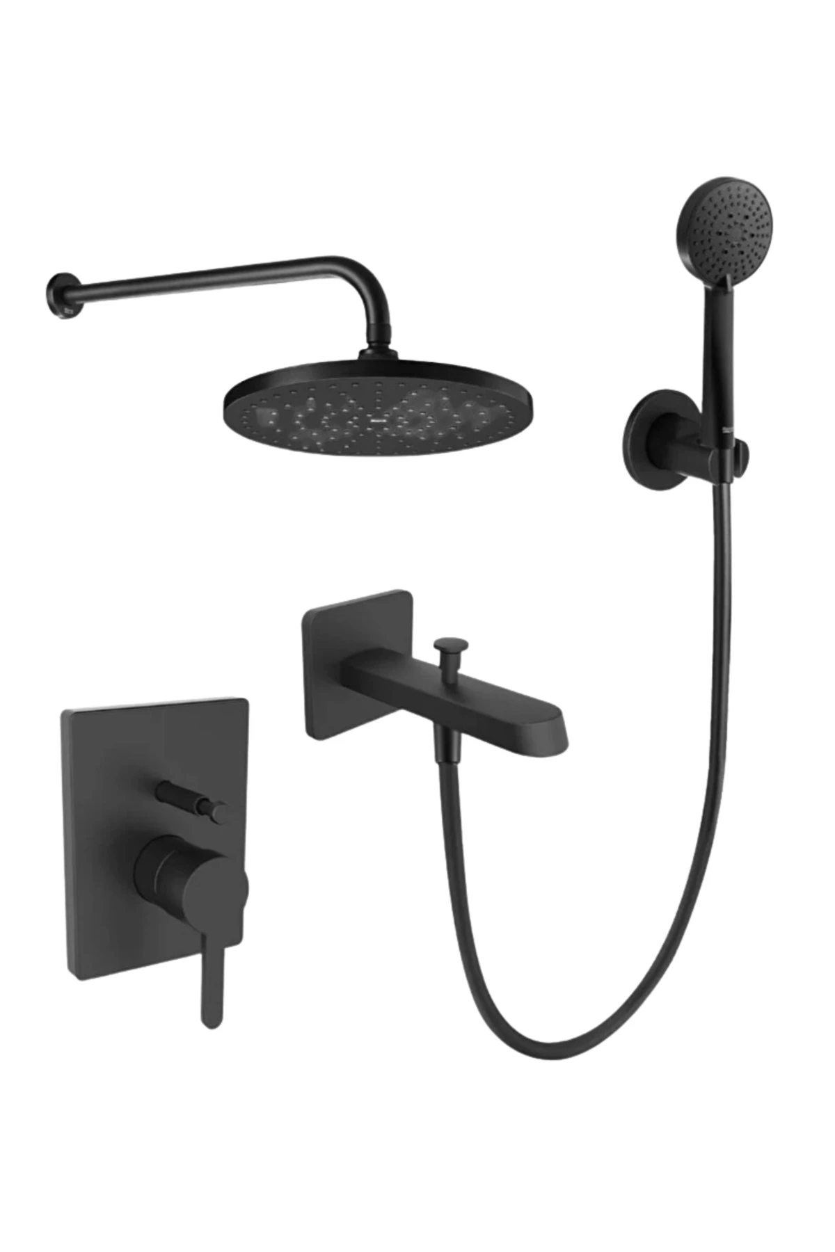 Banyo Seti, Carelia, 5Li, Ankastre, Mat Siyah, A5D358ANBK