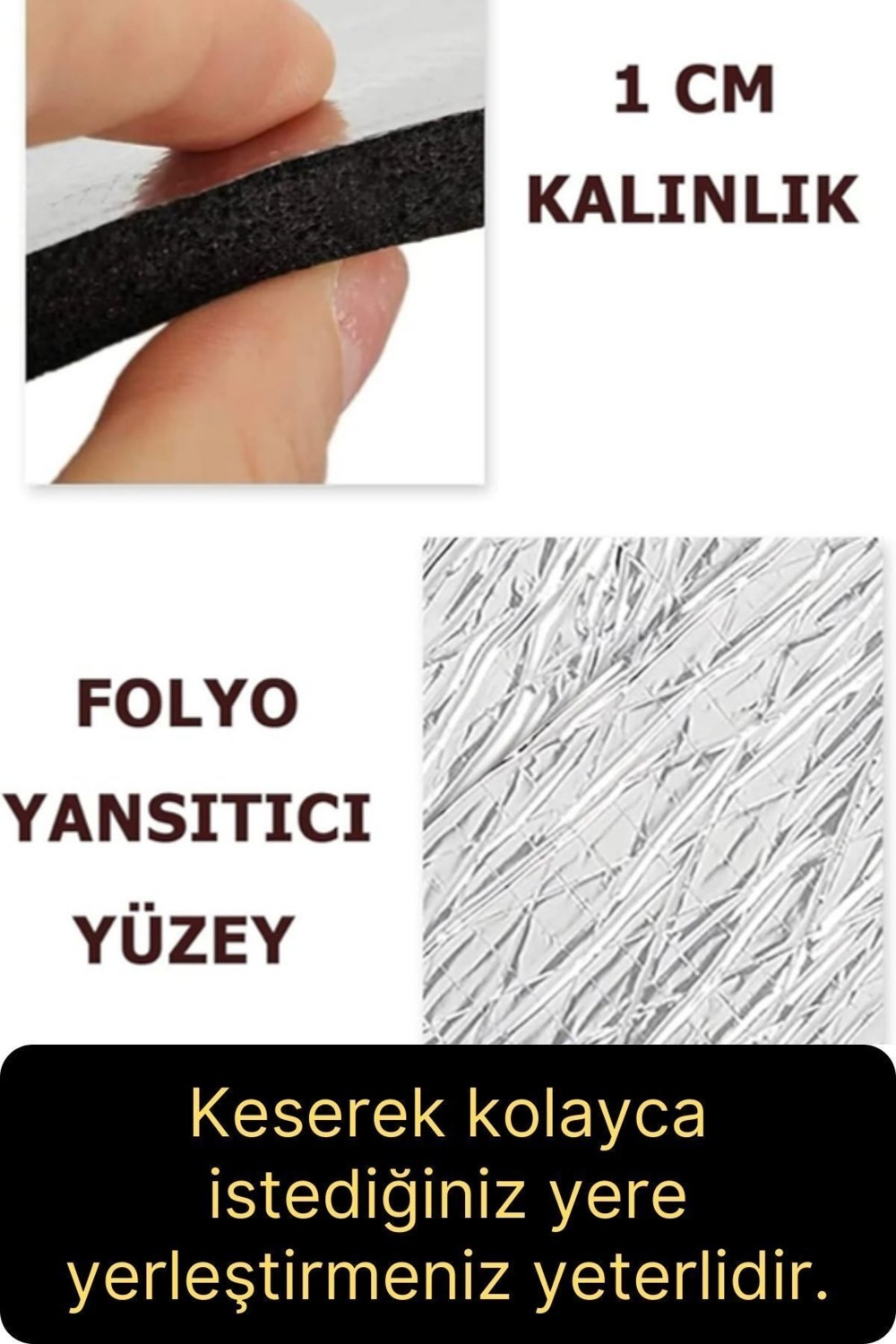 1 Adet Petek Arkası 1 cm Isı Yalıtım Levhası Radyatör Izolasyon Kalorifer Ev Ofis Tasarruf Arkalığı