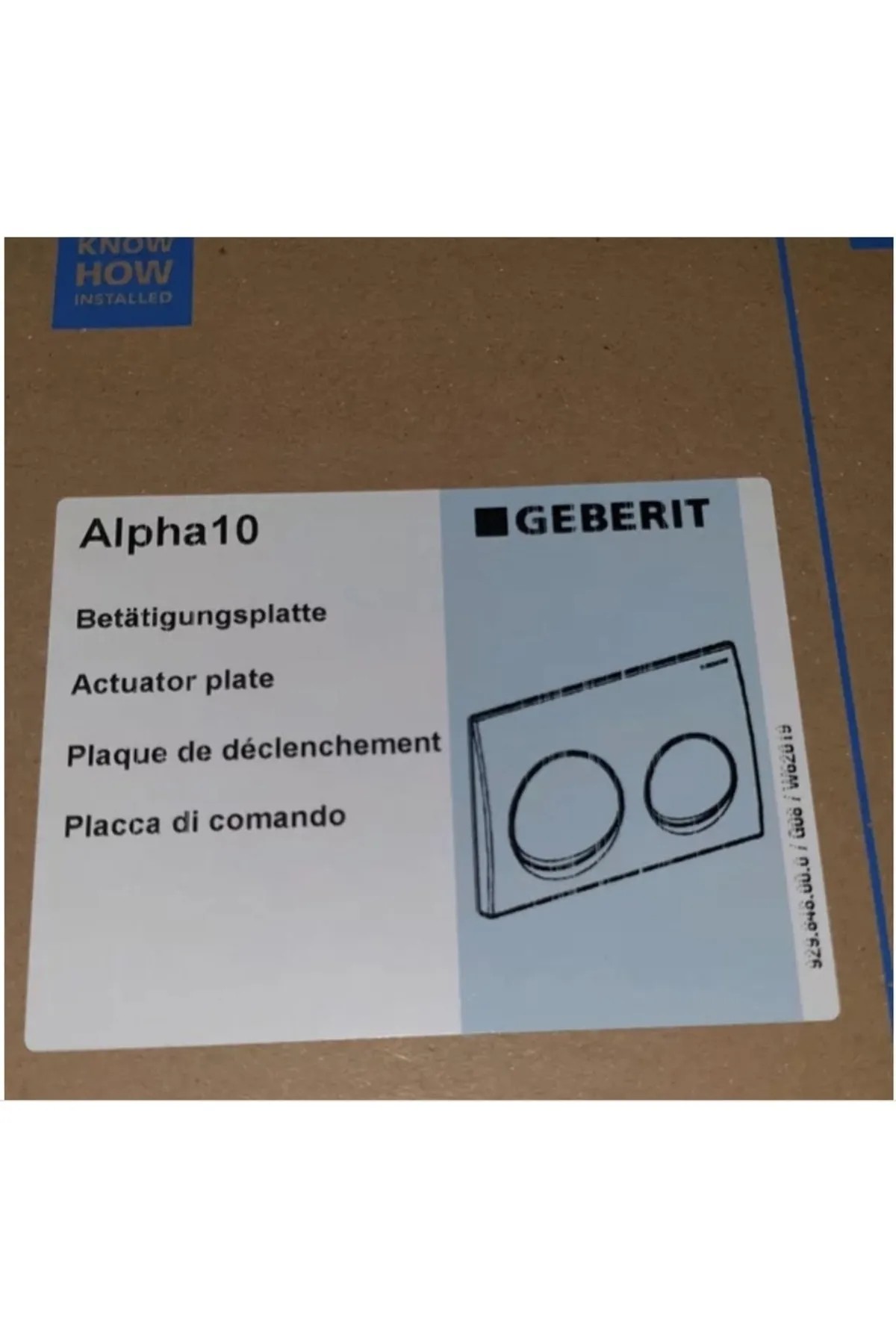Kumanda Paneli & Rezervuar Kapağı Alpha 10 Parlak Krom