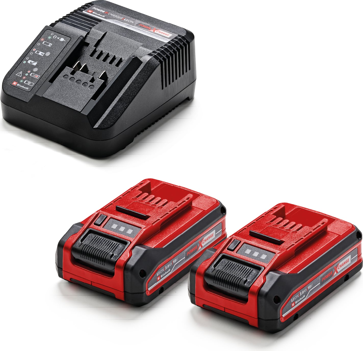 EİNHELL Akülü Alet Seti Power X-Change (Akülü avuç taşlama TE-AG 18/115-2 Li, Akülü darbeli vidalama TE-CD 18/48 Li-i, Akülü pnömatik matkap TE-HD 18/20 Li, 2 x 3.0 Ah akü, şarj cihazı) - 4257242