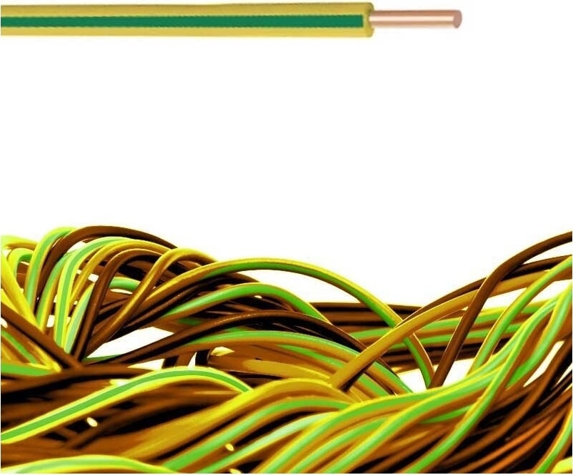 2.5 mm Nya Tek Damar %100 Bakır Kablo Sarı-Yeşil Renk 7 Metre