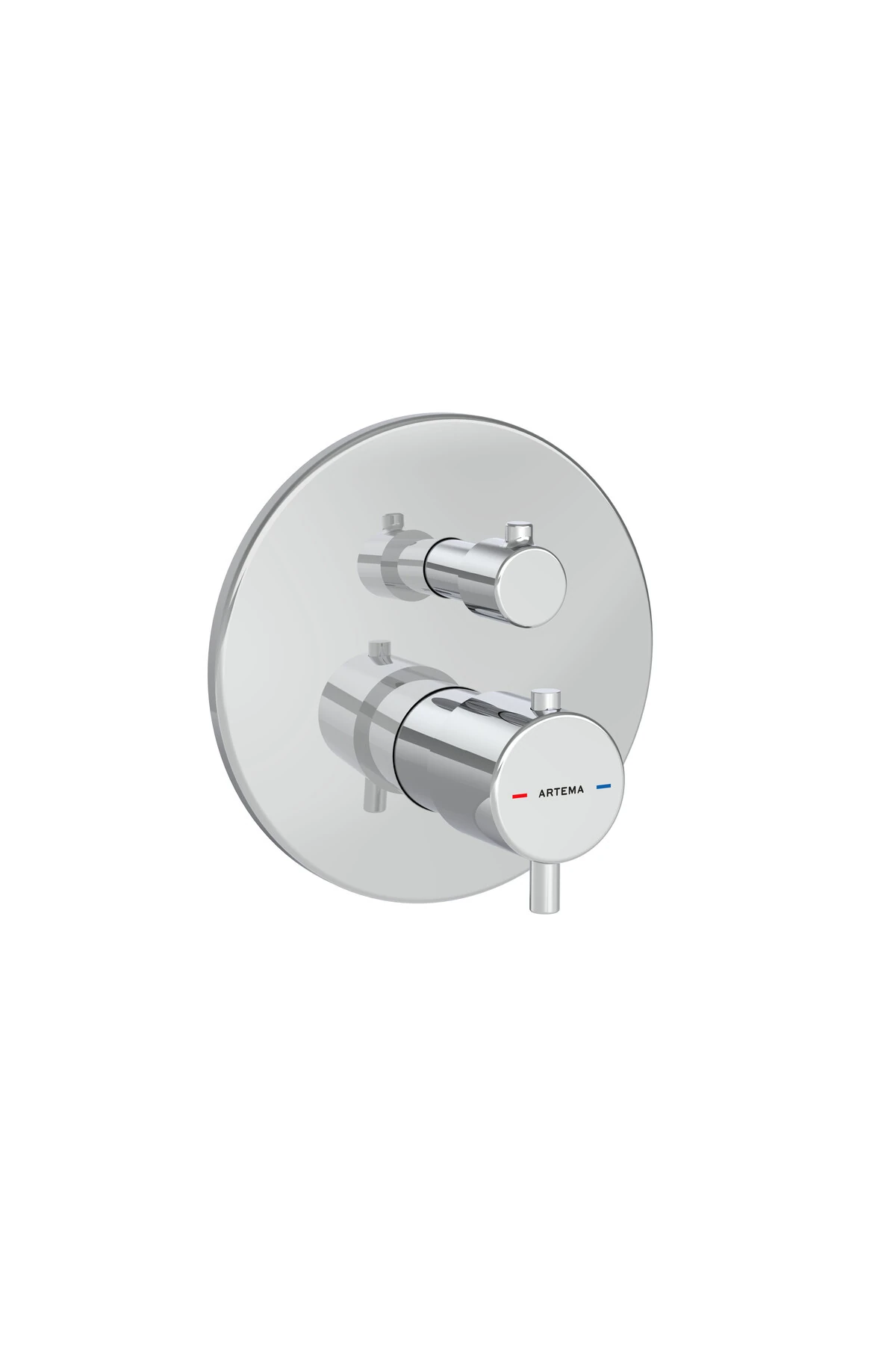 Root Round A43348 Ankastre Termostatik Duş Bataryası, Krom