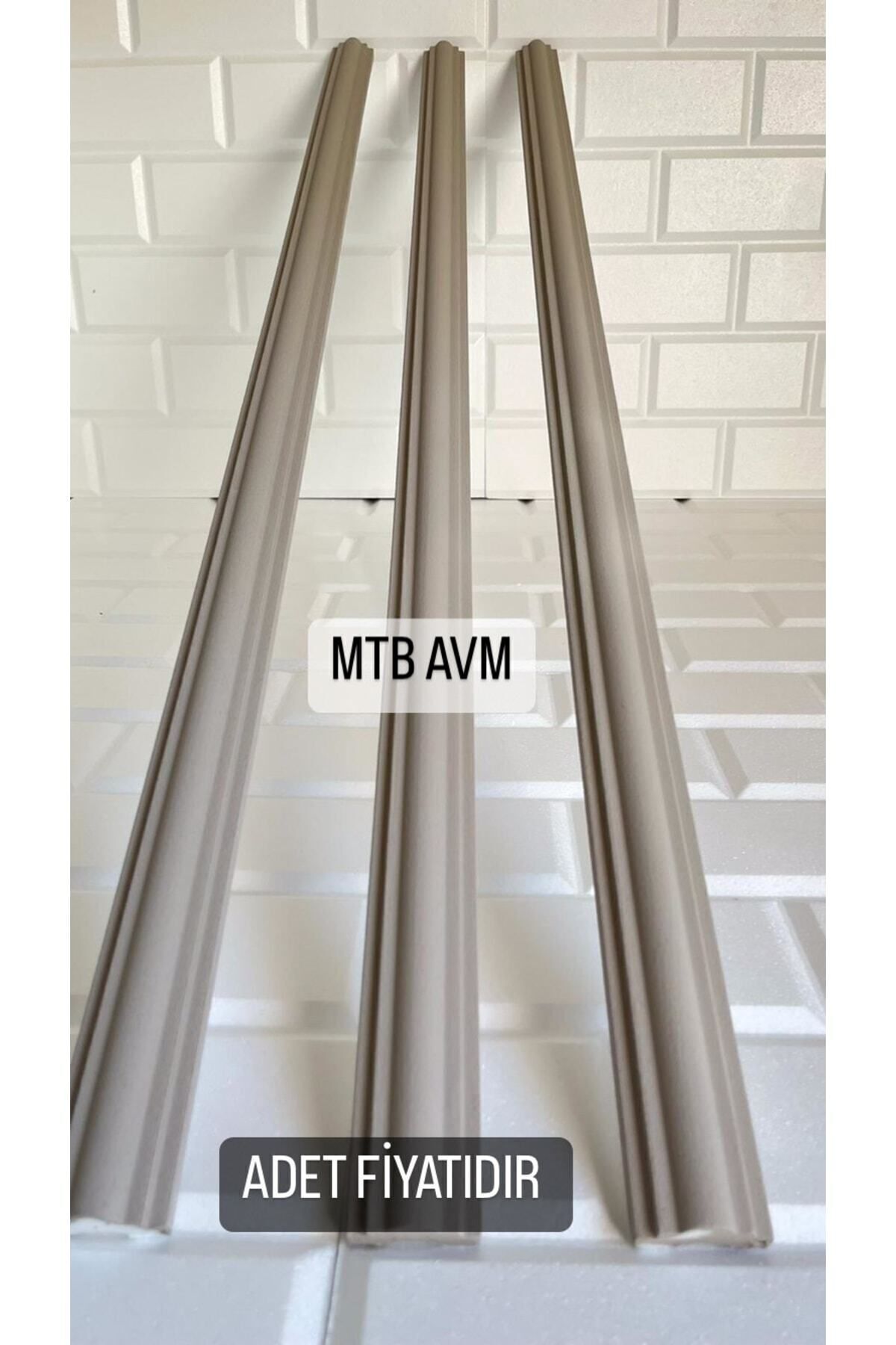 OZKUVVET Toprak Gri Minella01 Duvar Çıtası Dekoratif Kendinden Yapışkanlı Stropiyer 4cm 100 Cm