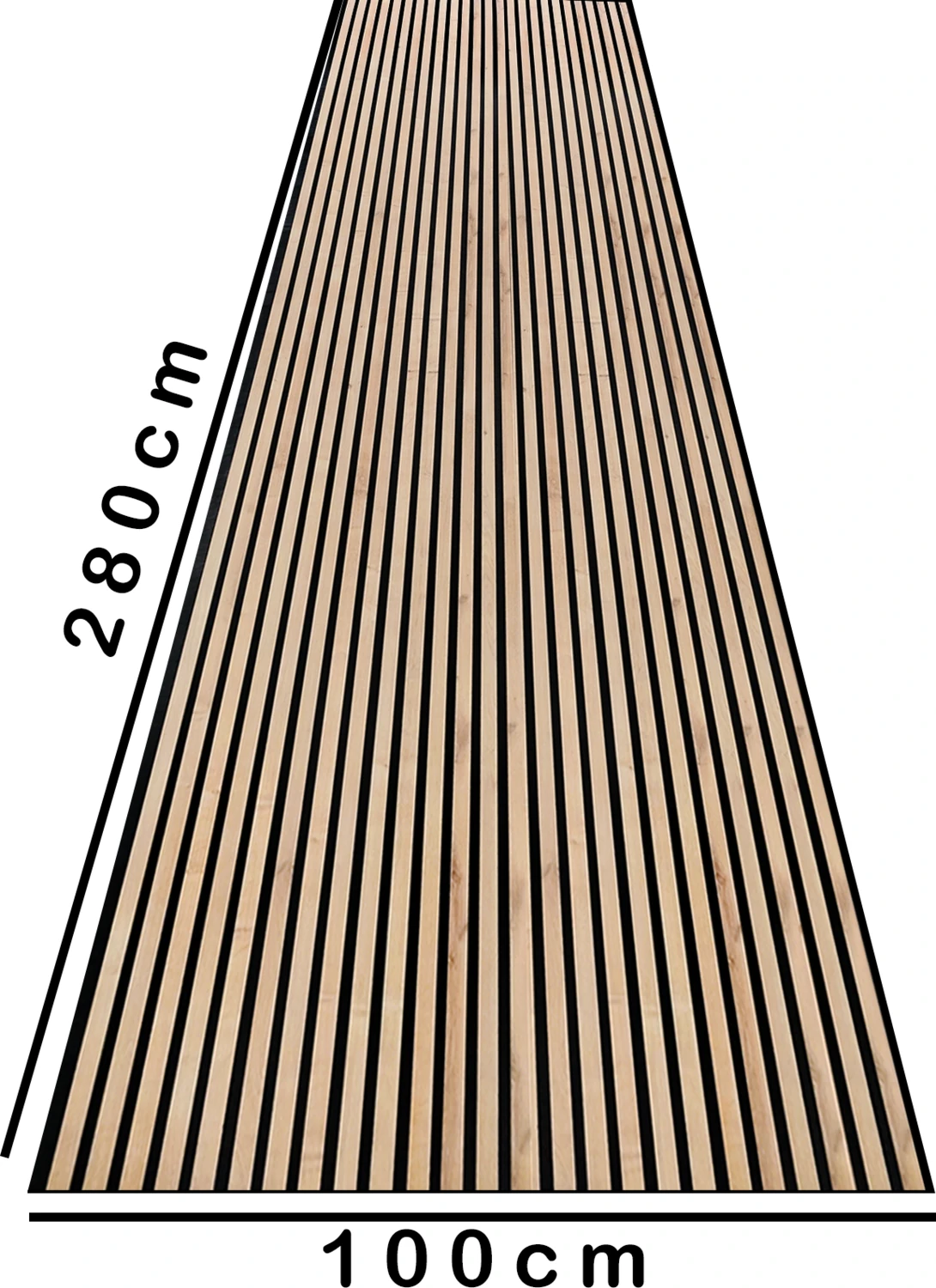 Mdf Ahşap Akustik Duvar Paneli 100 x 280 cm ( Safir Meşe )