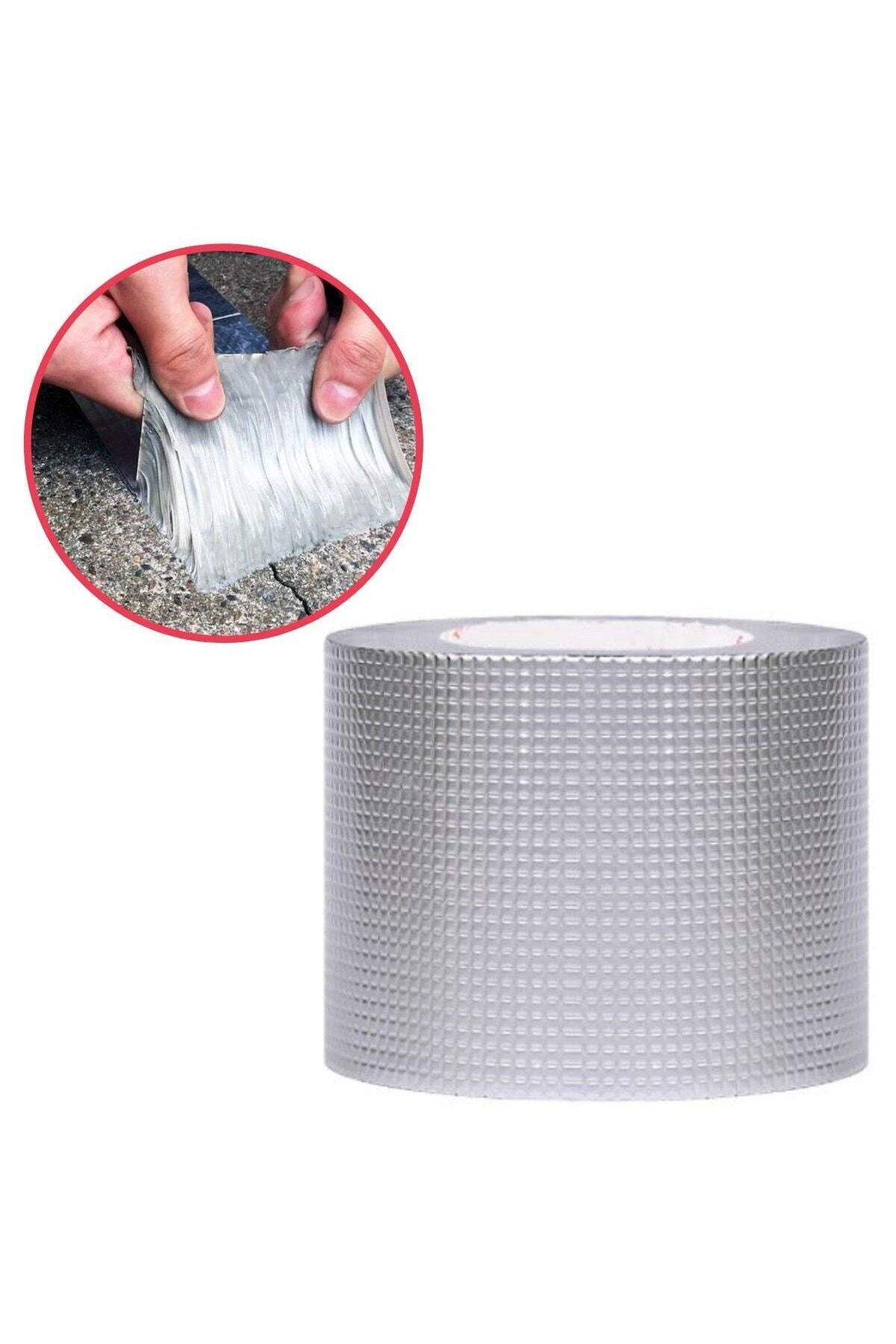 OZKUVVET Su ve Sıcağa Dayanıklı Güçlü Yapışkan Bant Folyo Çatı Boru Duvar Çatlak Onarım 5M X 10CM