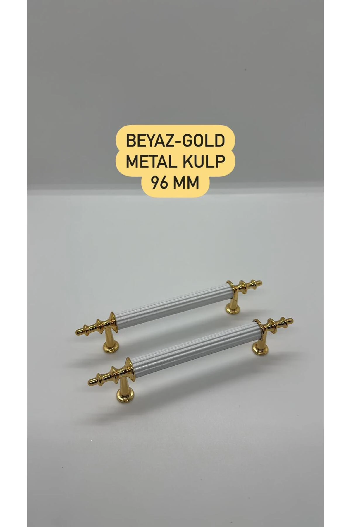 Trs Alüminyum Metal Asos Beyaz Altın 96 Mm 2 Adet Dolap Mutfak Çekmece Vestiyer Kulpları