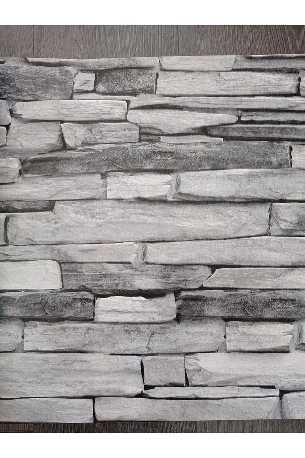 Üç Boyutlu Doğal Taş Desen Silinebilir Duvar Kağıdı 53 Cm Genişliğinde 10 Metre Uzunluğunda