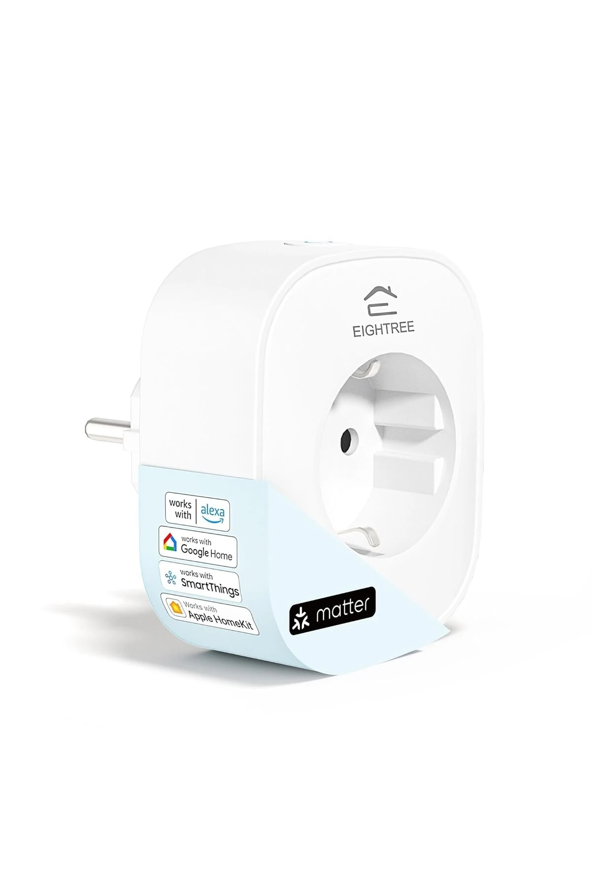 Matter Uyumlu Wi-Fi Akıllı Priz, 16A, SmartThings ile Uyumlu, Akım Ölçümü