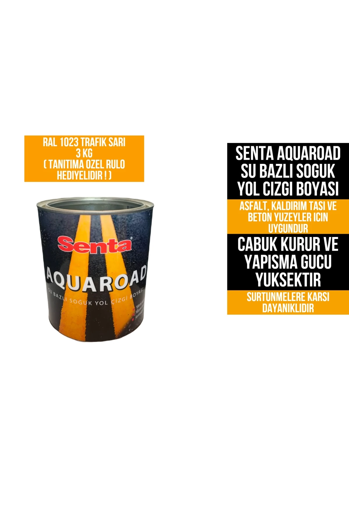 Senta Aquaroad Su Bazlı Yol Çizgi Boyası 3 Kg