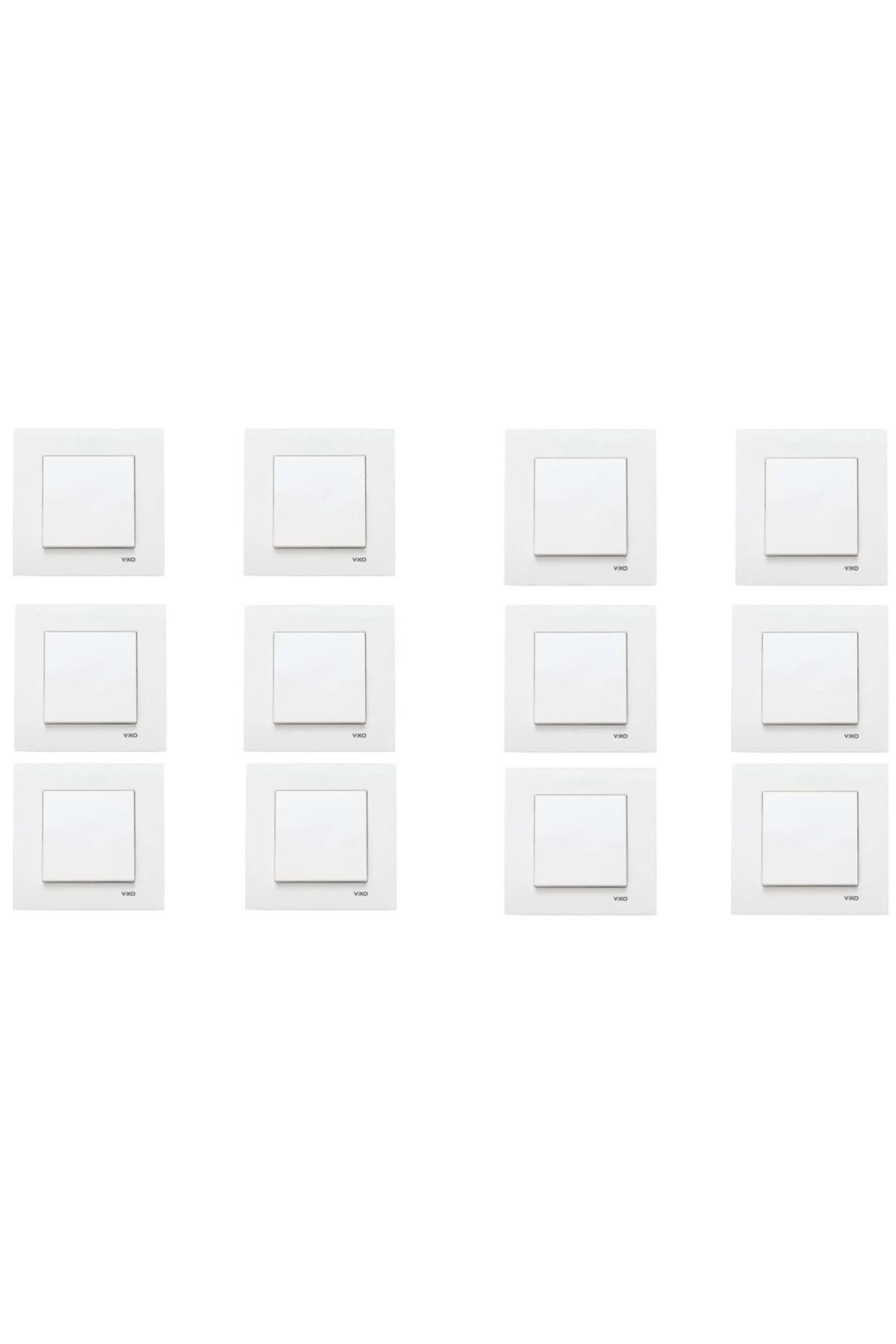 Karre Anahtar Beyaz Renk 12 Adet - Çerçeveli