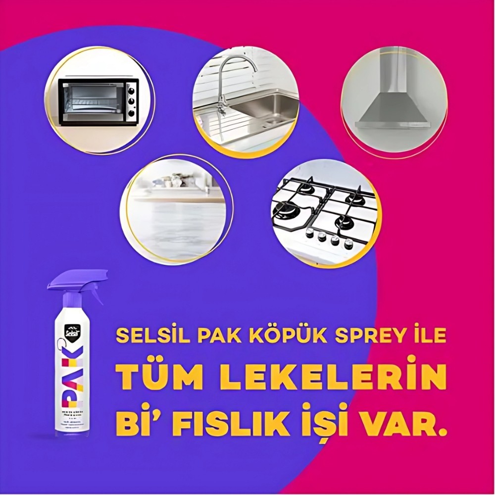 | Pak Mucize Köpük Temizleyici [500 Ml, Sprey]