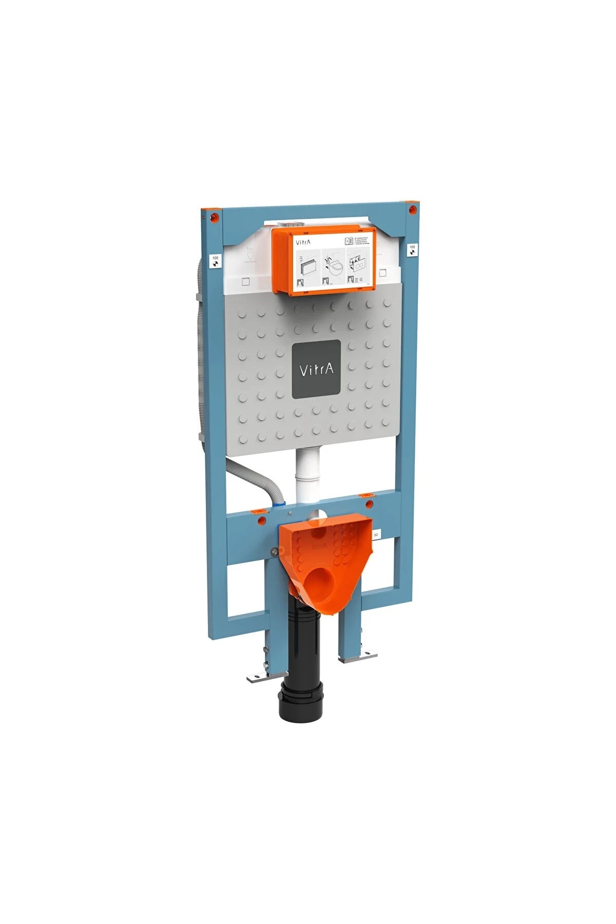 Gömme Rezervuar Duvar Önü Alçıpan Uygulamalı Set, 8 Cm, 2,5/4 Litre 768-5801-02