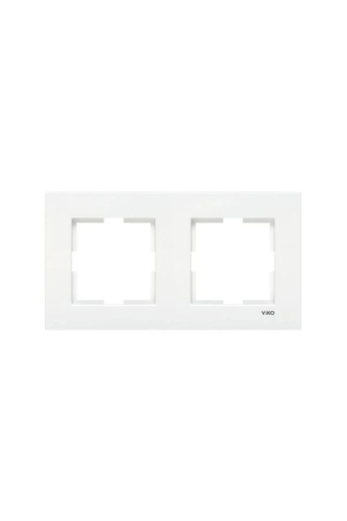 Karre BEYAZ 2 ADET TOPRAKLI PRİZ +1 ADET İKİLİ ÇERÇEVE