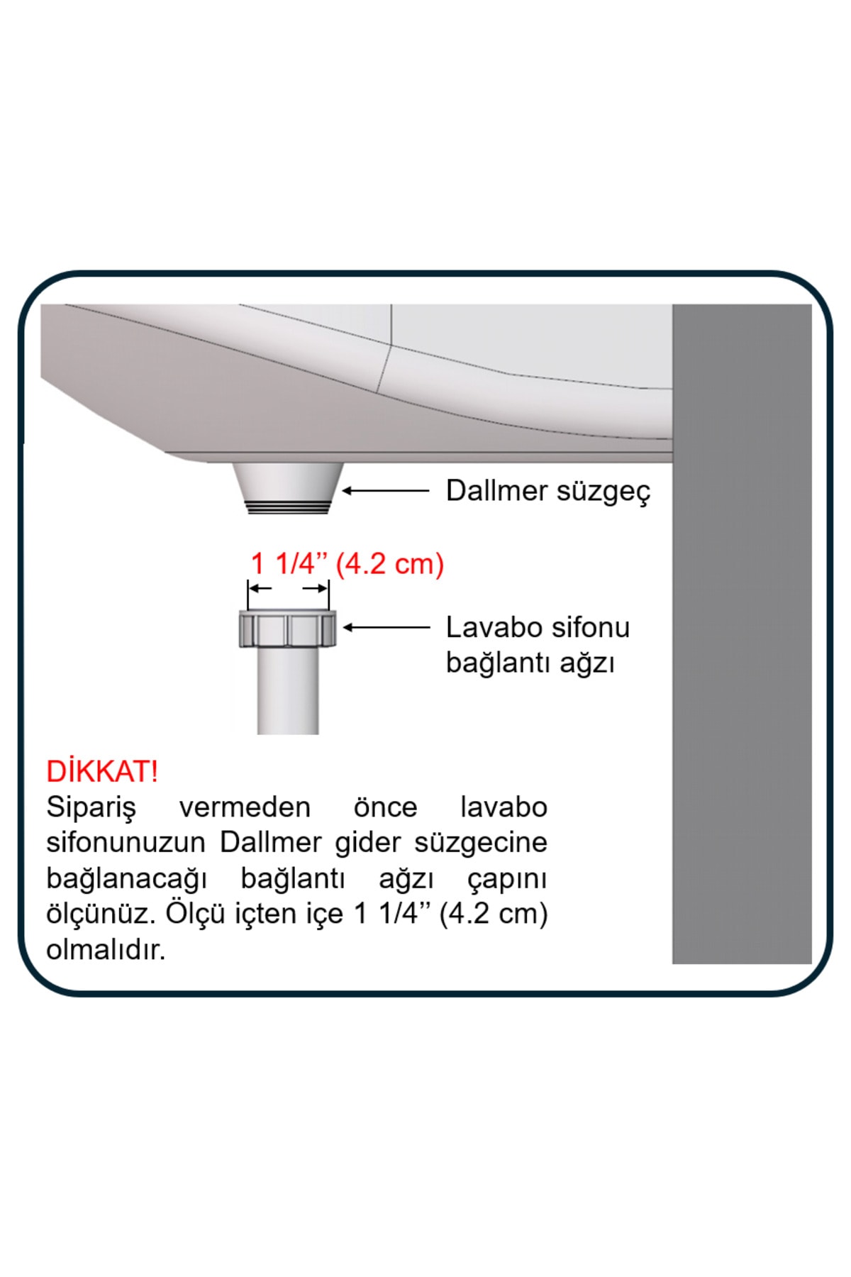 Lavabo gider süzgeci tapalı, paslanmaz çelik delikli süzgeç 1 1/4'' gider bağlantılı sifonlara uygun