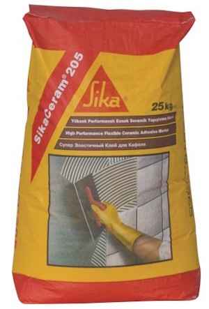 Sika Ceram - 205 - Yüksek Performanslı Açıkta Bekleme Süresi Uzatılmış Seramik Yapıştırıcısı 25 kg