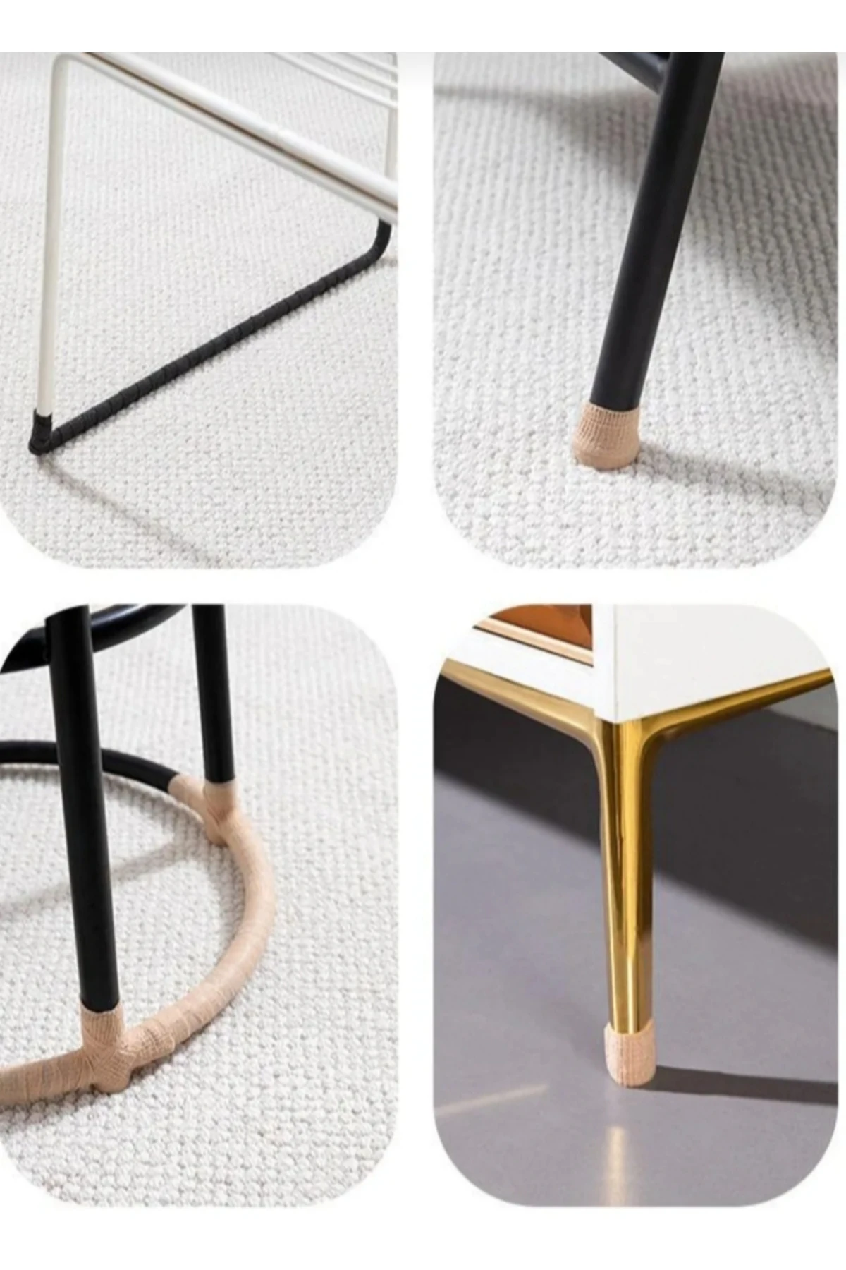 Sandalye Masa Bacak Koruyucu Bant Mobilya Zemin Koruyucu Ses Gürültü Engelleyici Keçe Bant (1 METRE)