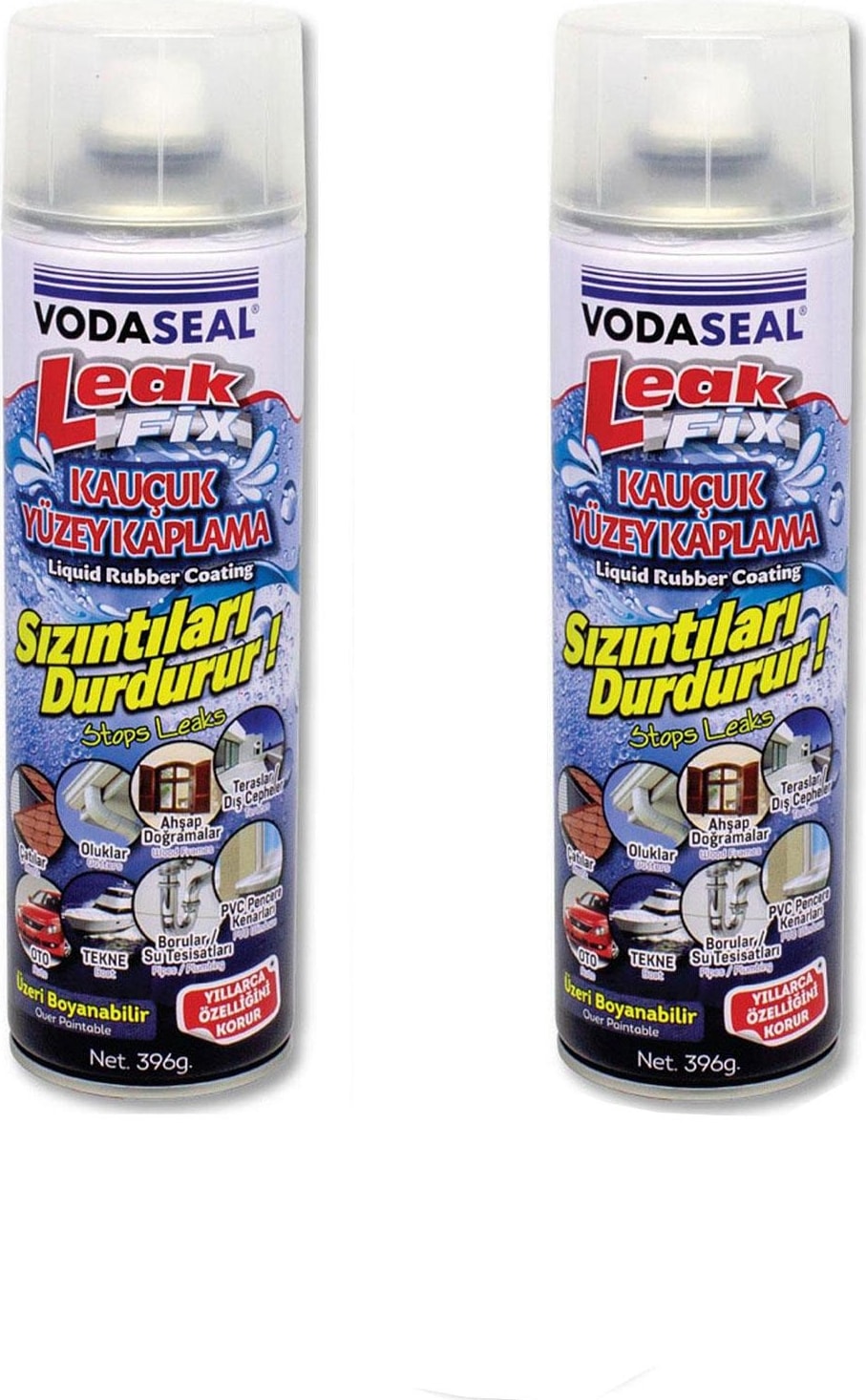 2 Adet Leak Fix Su Geçirmez Sızdırmaz Sprey 396 gr Şeffaf
