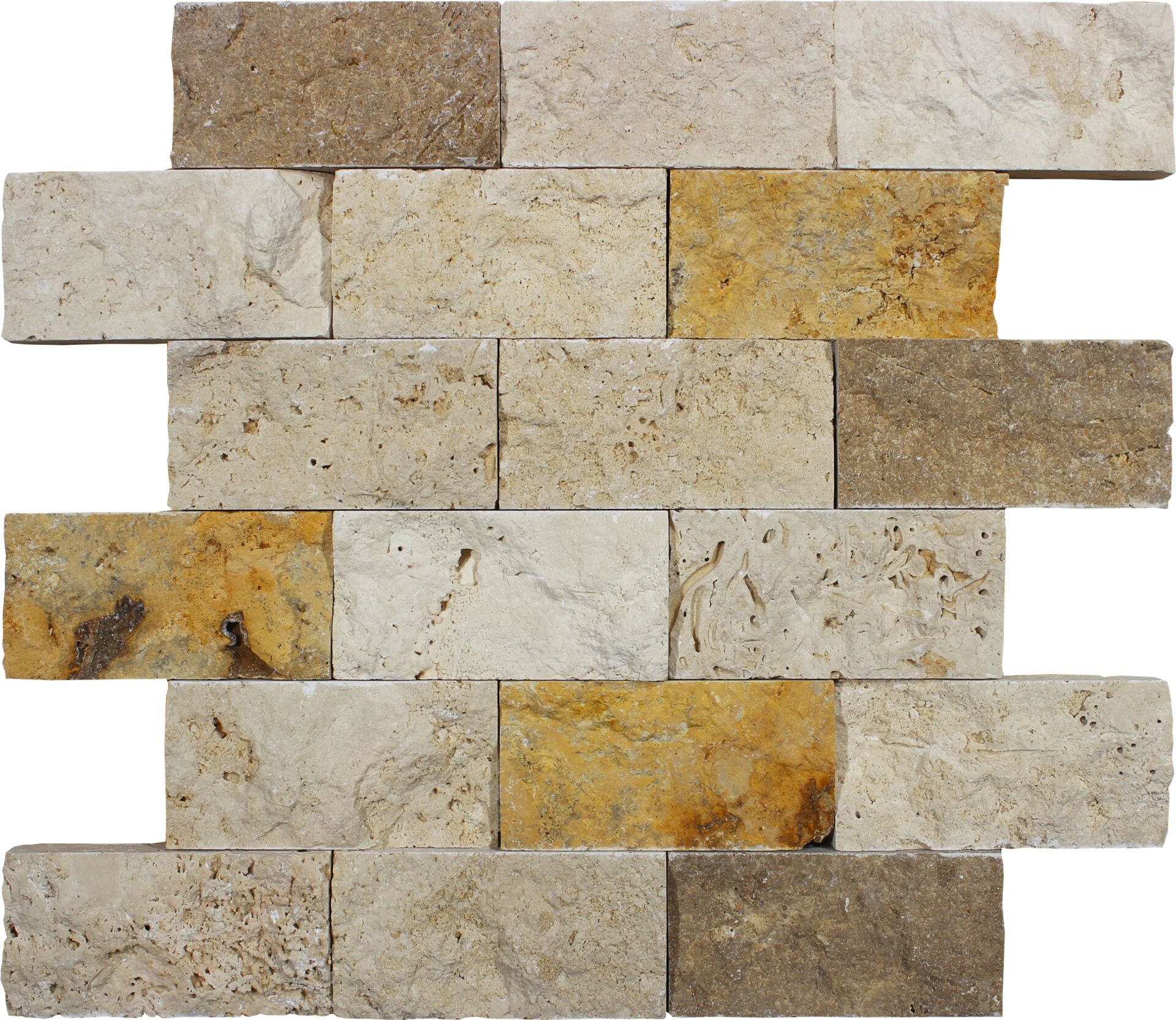 Mix Traverten Patlatma Mozaik