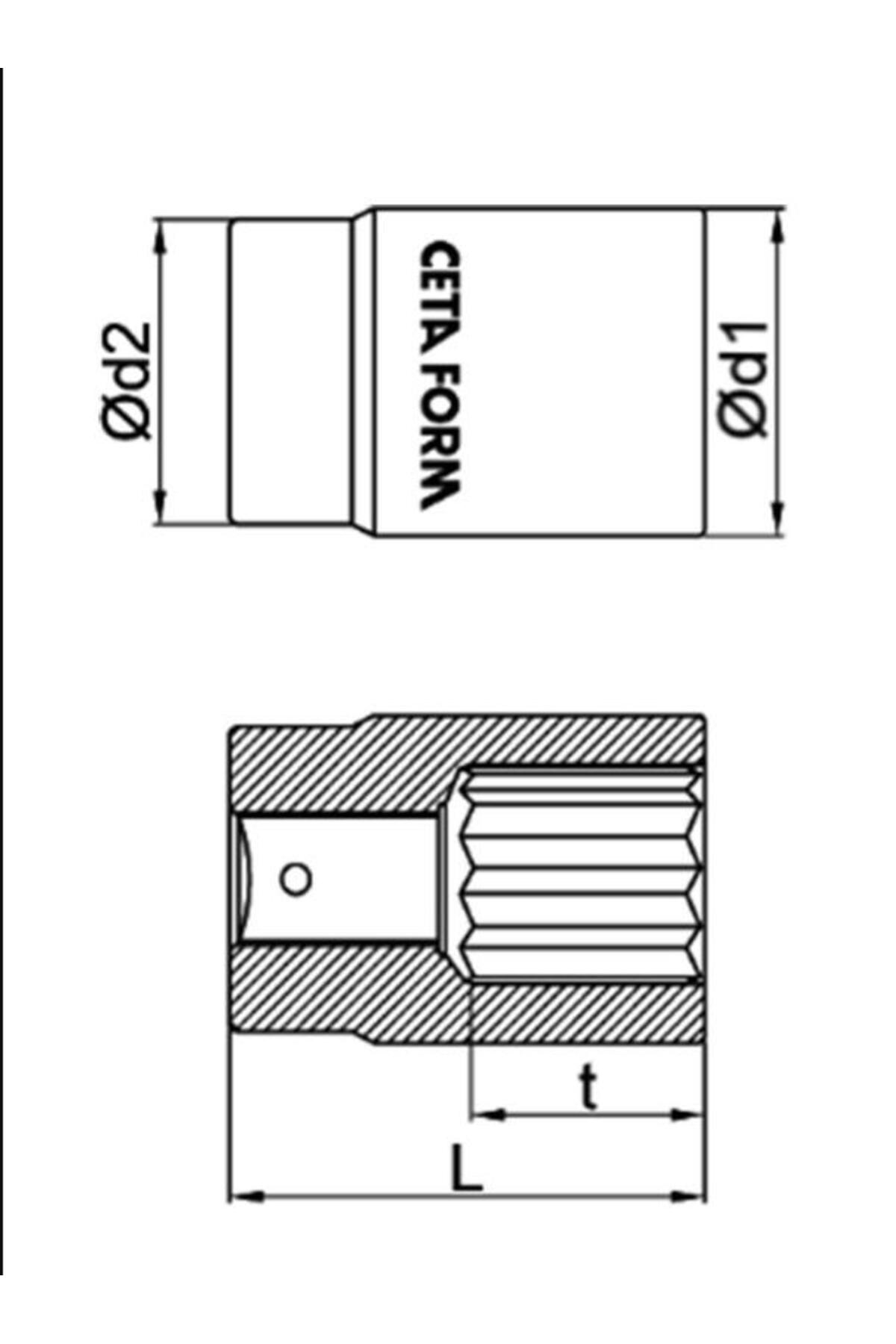 CETA FORM Ceta 3/4" 12 Köşe (YILDIZ) Lokma Anahtar - 41 Mm - C32-b41
