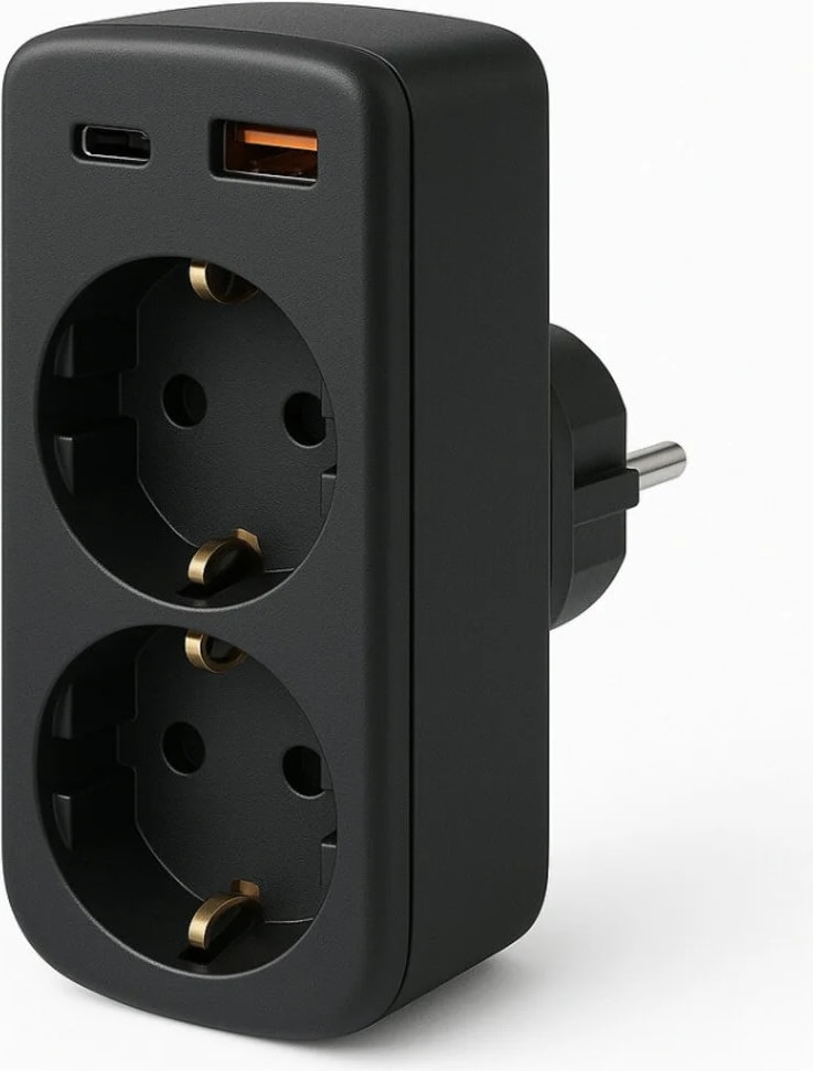 Çoklu Priz Yüksek Gerilim Korumalı 2'li Priz 1xusb 1xtype-C Çıkışlı Grup Priz Çoğaltıcı