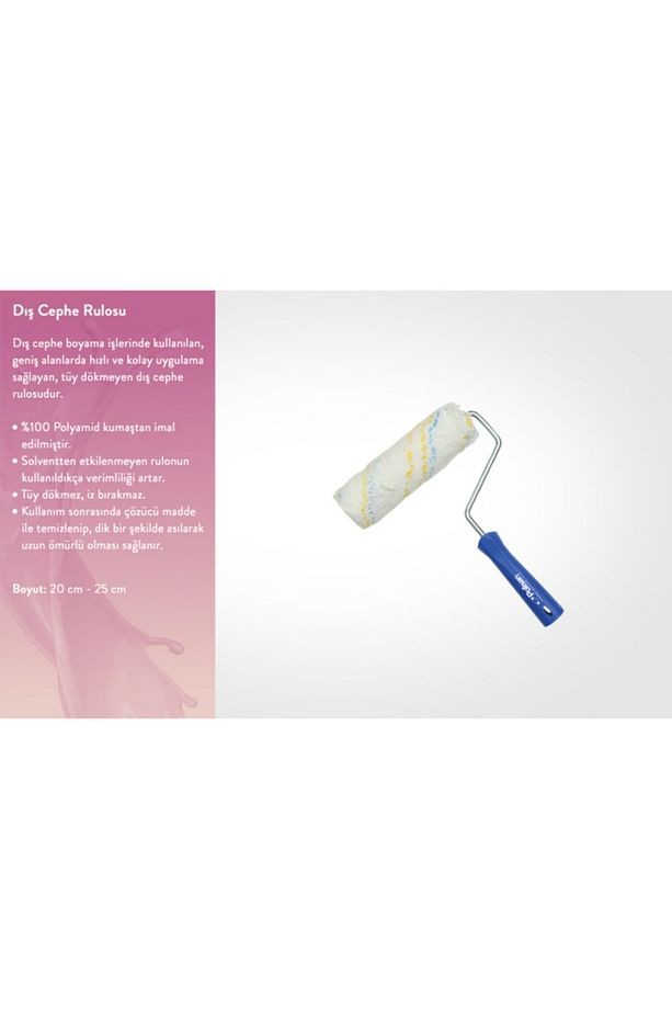 Dış Cephe Boya Rulosu 20cm
