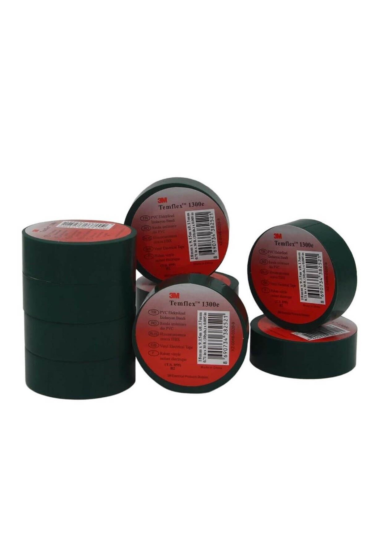 ™ Temflex™ 1300e Elektrik Izolasyon Bandı, Siyah - 10`lu Paket (18 MM X 9,5M)